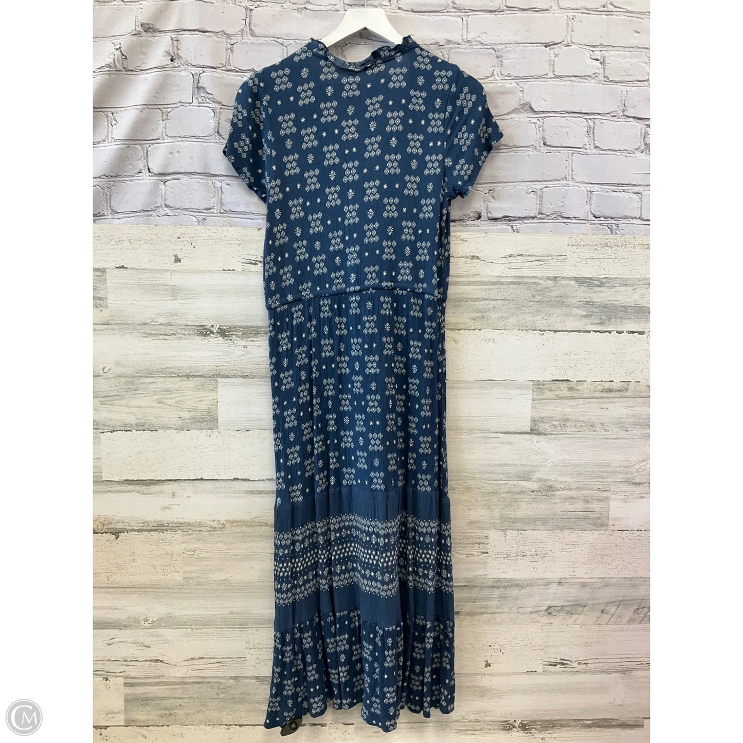 Dress Casual Midi By Sonoma In Blue & White, Size: L