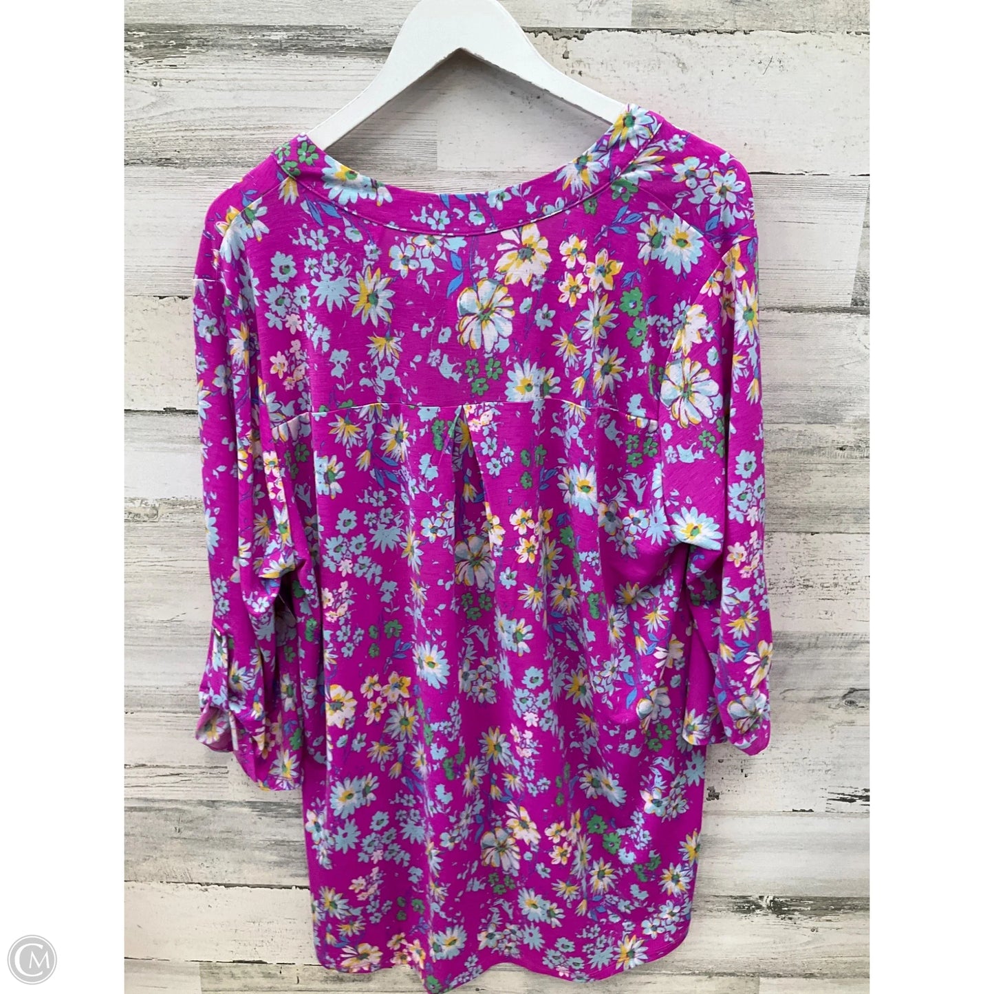 Top 3/4 Sleeve By Clothes Mentor In Purple, Size: Xl