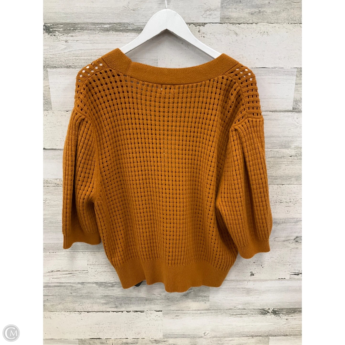 Sweater Short Sleeve By A New Day In Gold, Size: Xxl