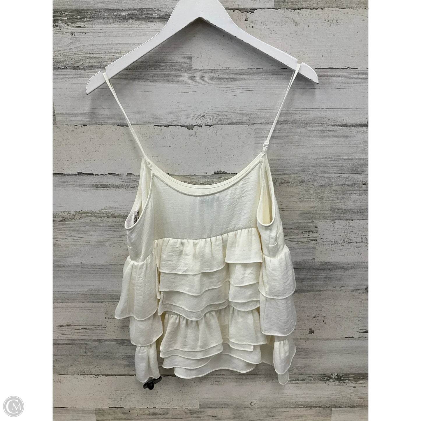 Top Sleeveless By Who What Wear In Cream, Size: M