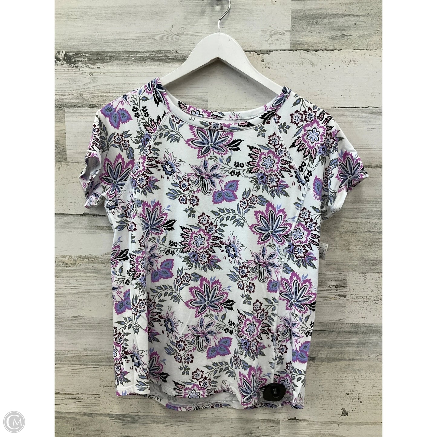 Top Short Sleeve By Talbots In White, Size: Mp