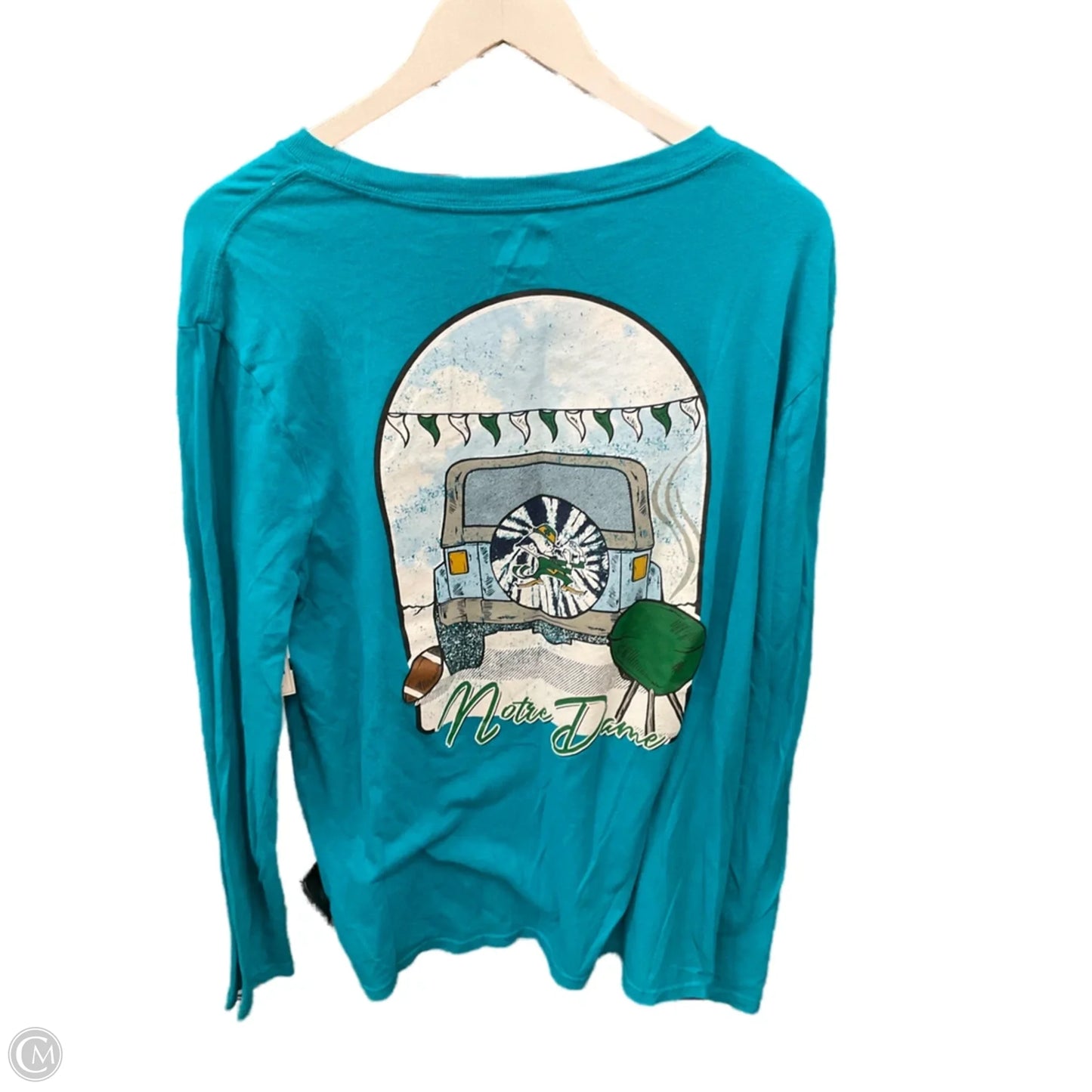 Athletic Top Long Sleeve Crewneck By Clothes Mentor In Aqua, Size: L