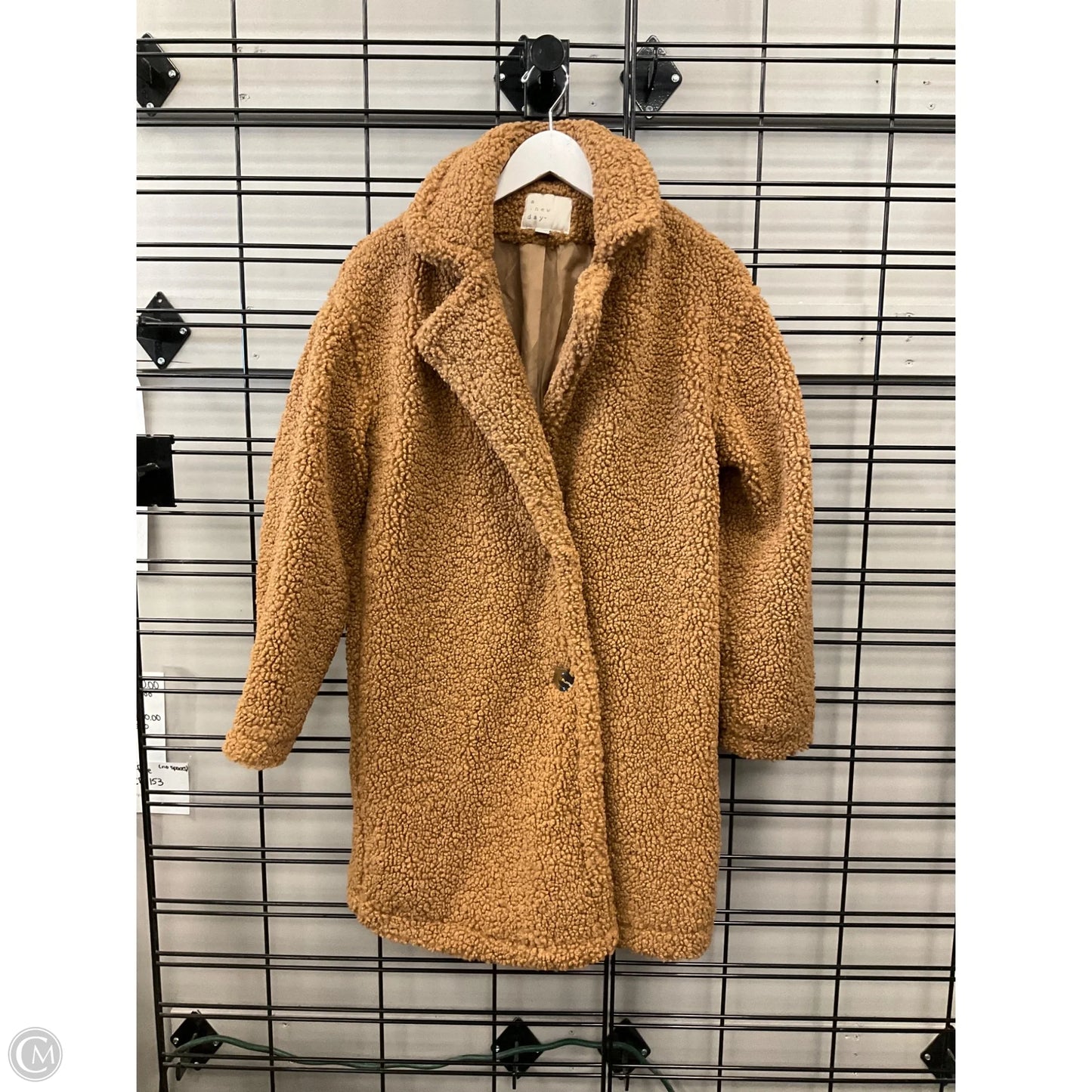 Jacket Faux Fur & Sherpa By A New Day In Brown, Size: Xs