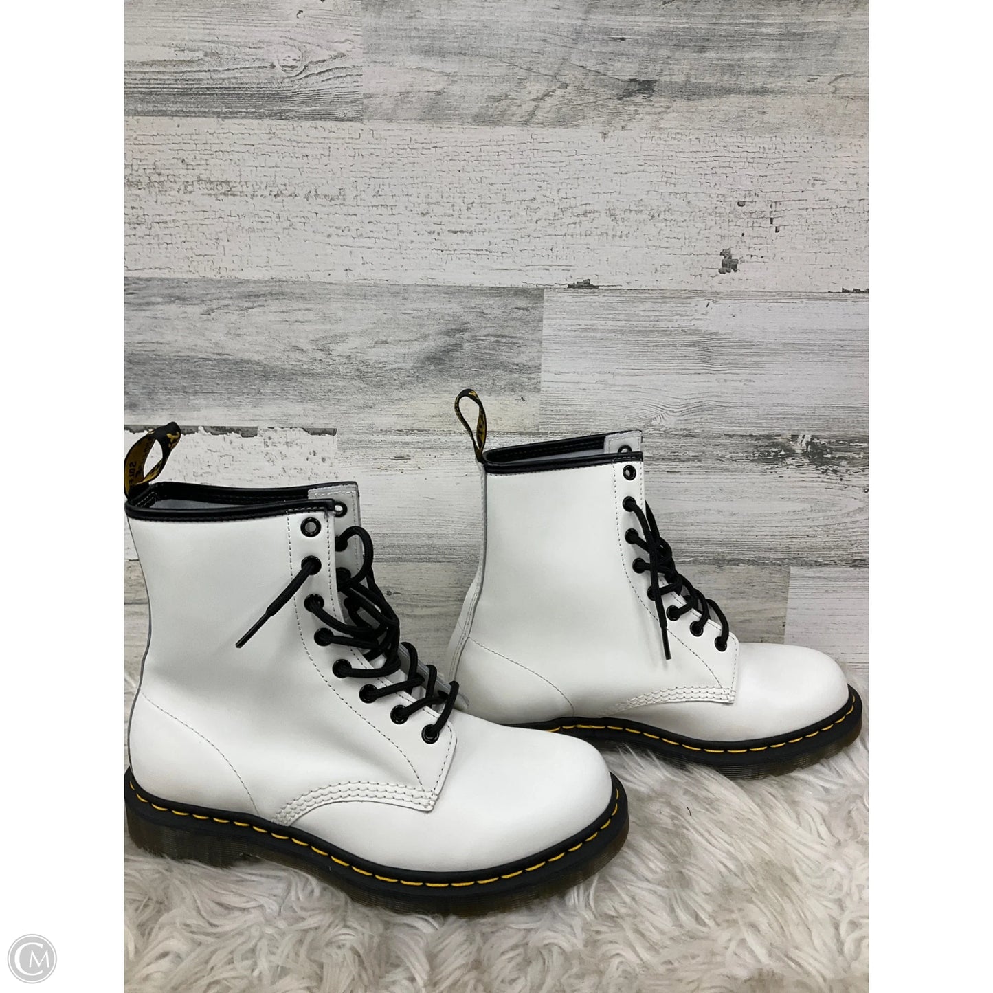 Boots Combat By Dr Martens In White, Size: 10