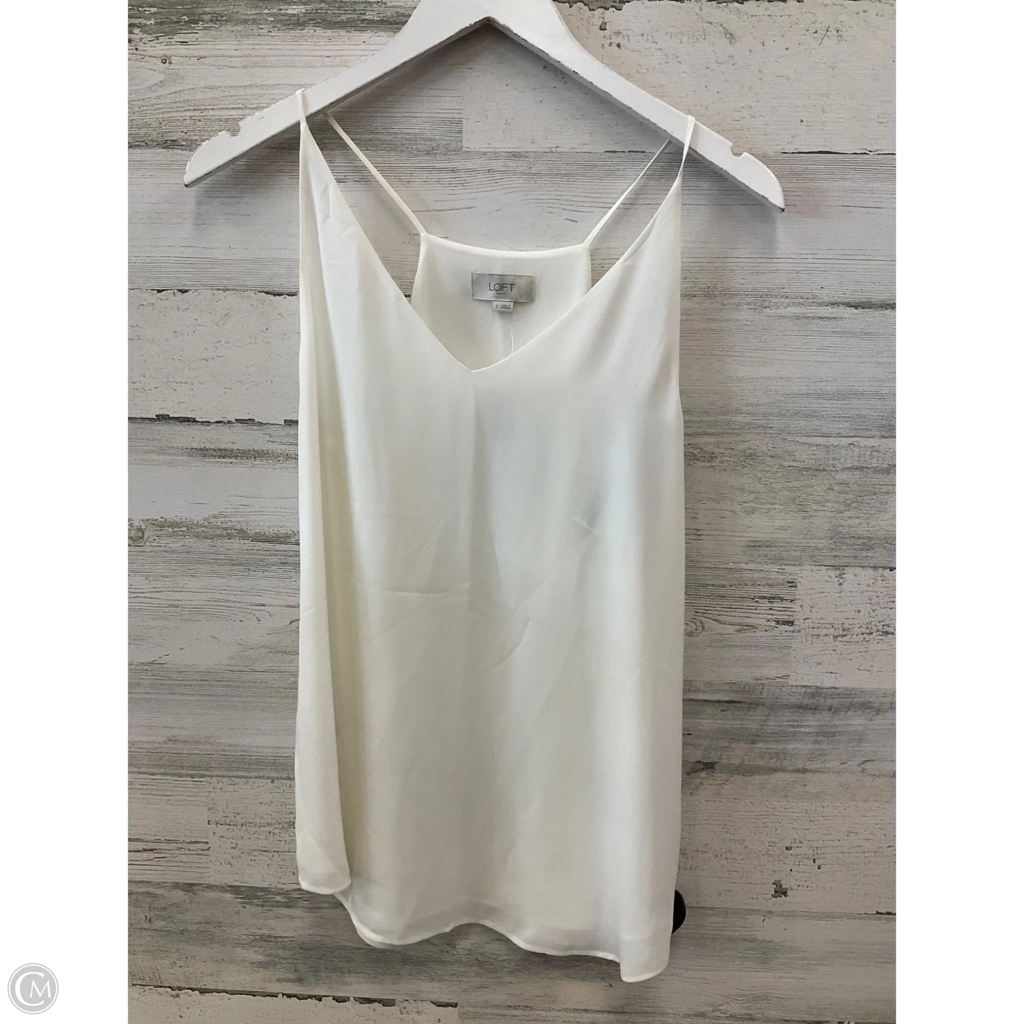 Top Sleeveless By Loft In Cream, Size: S