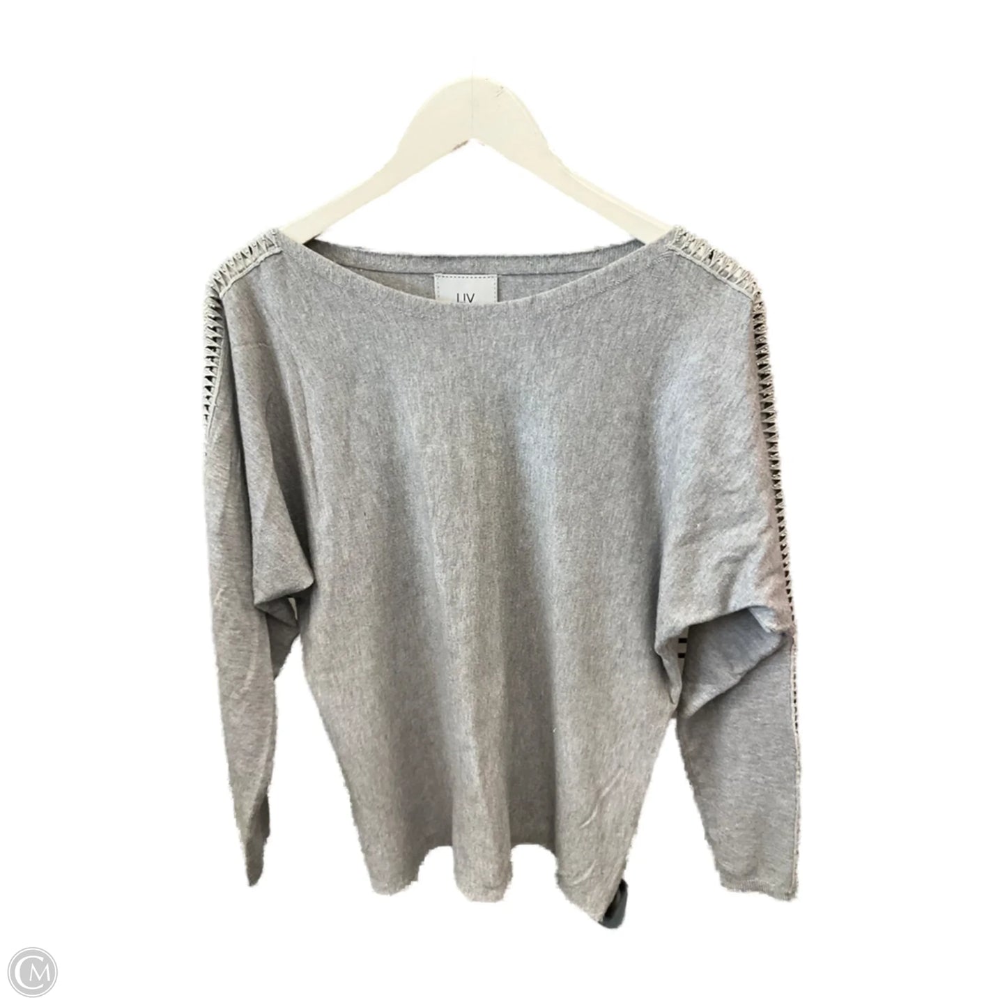 Top Long Sleeve By Clothes Mentor In Grey, Size: M