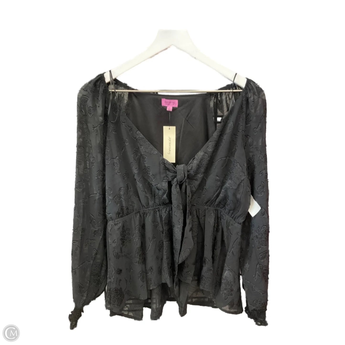 Top Long Sleeve By Mi Ami In Black, Size: L