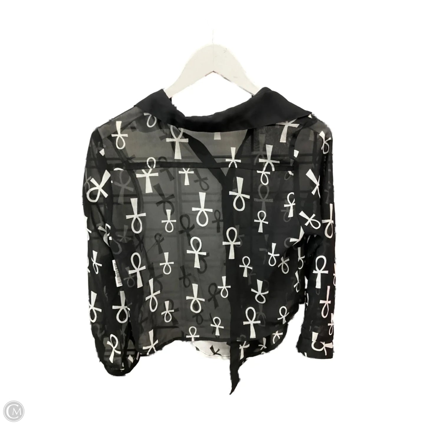 Top 3/4 Sleeve By Beachlunchlounge In Black & White, Size: S
