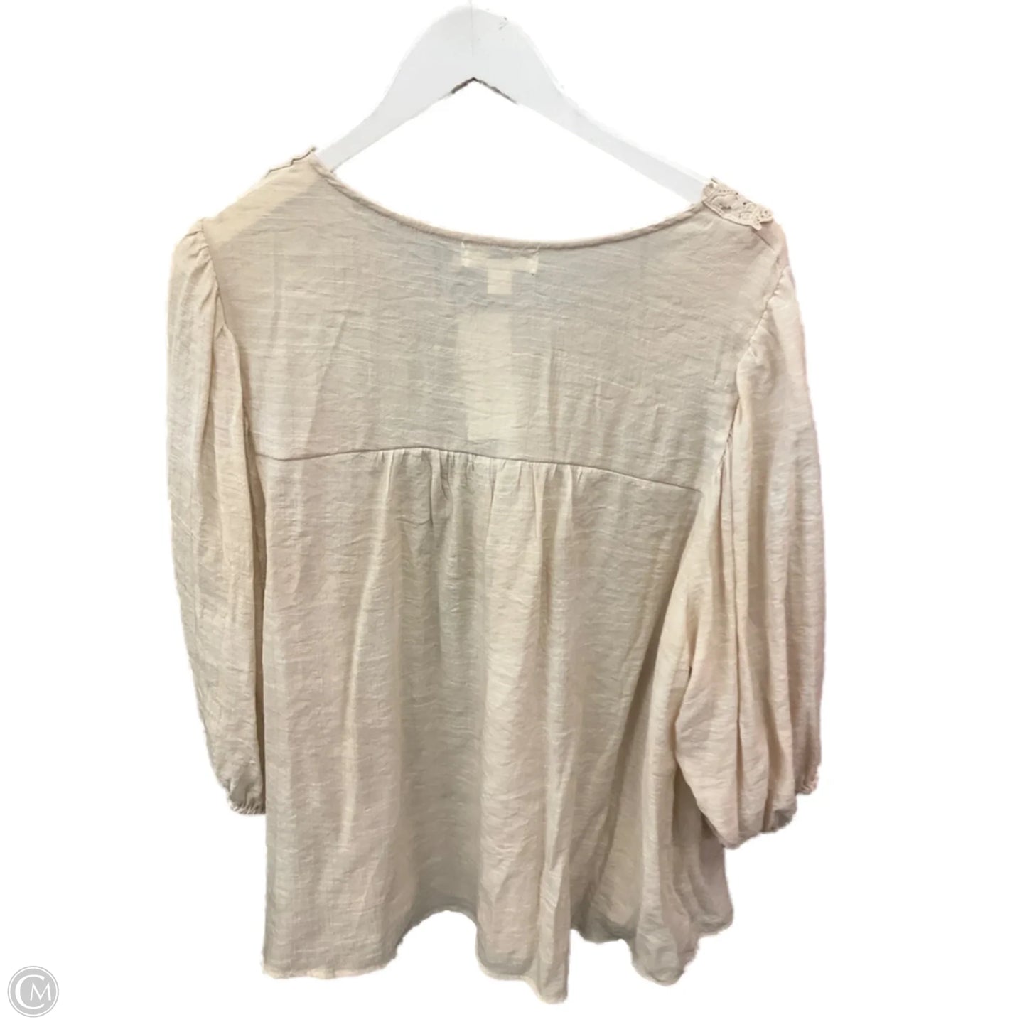 Top Short Sleeve By John Paul Richard In Beige, Size: 2x