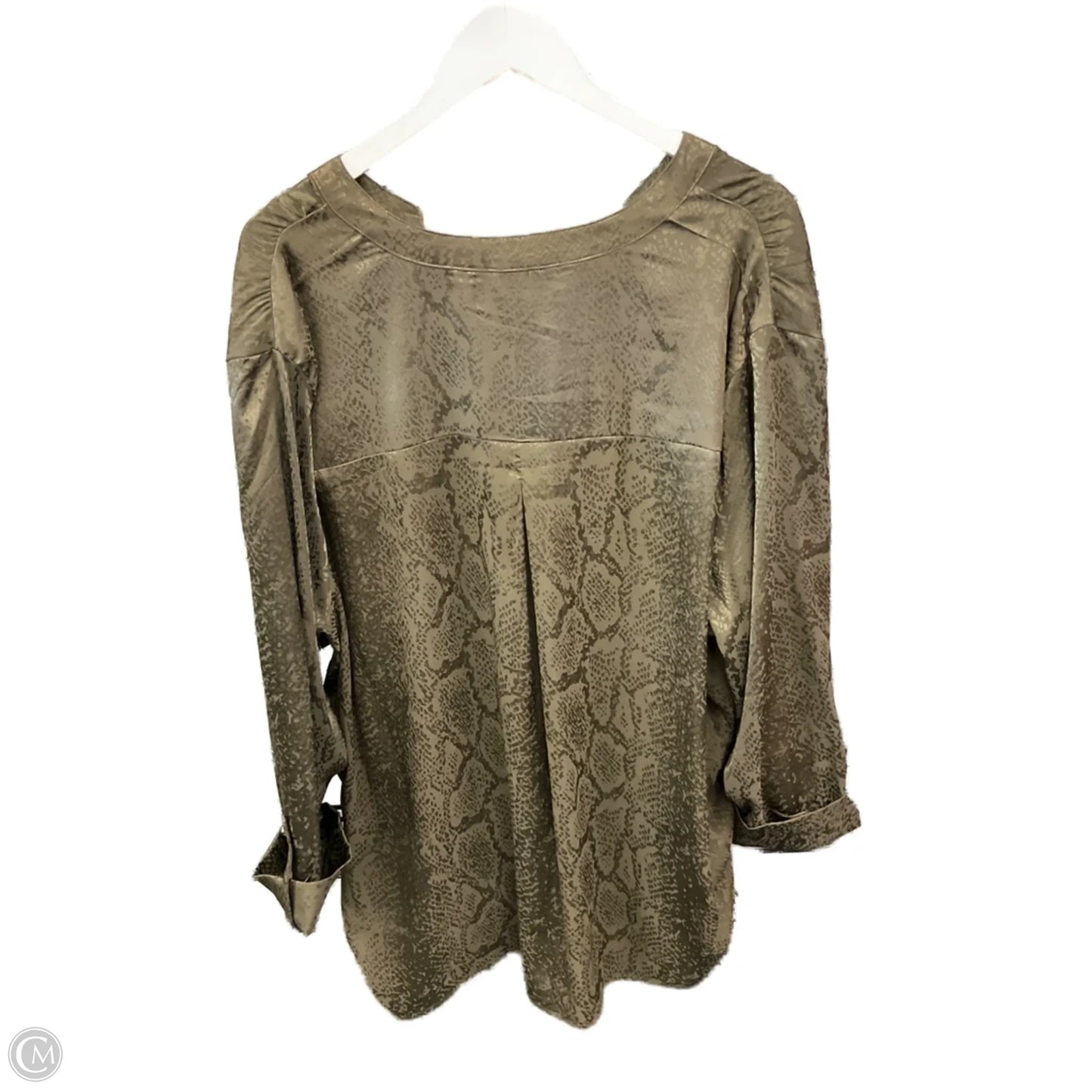 Top Long Sleeve By Cocomo In Green, Size: 3x