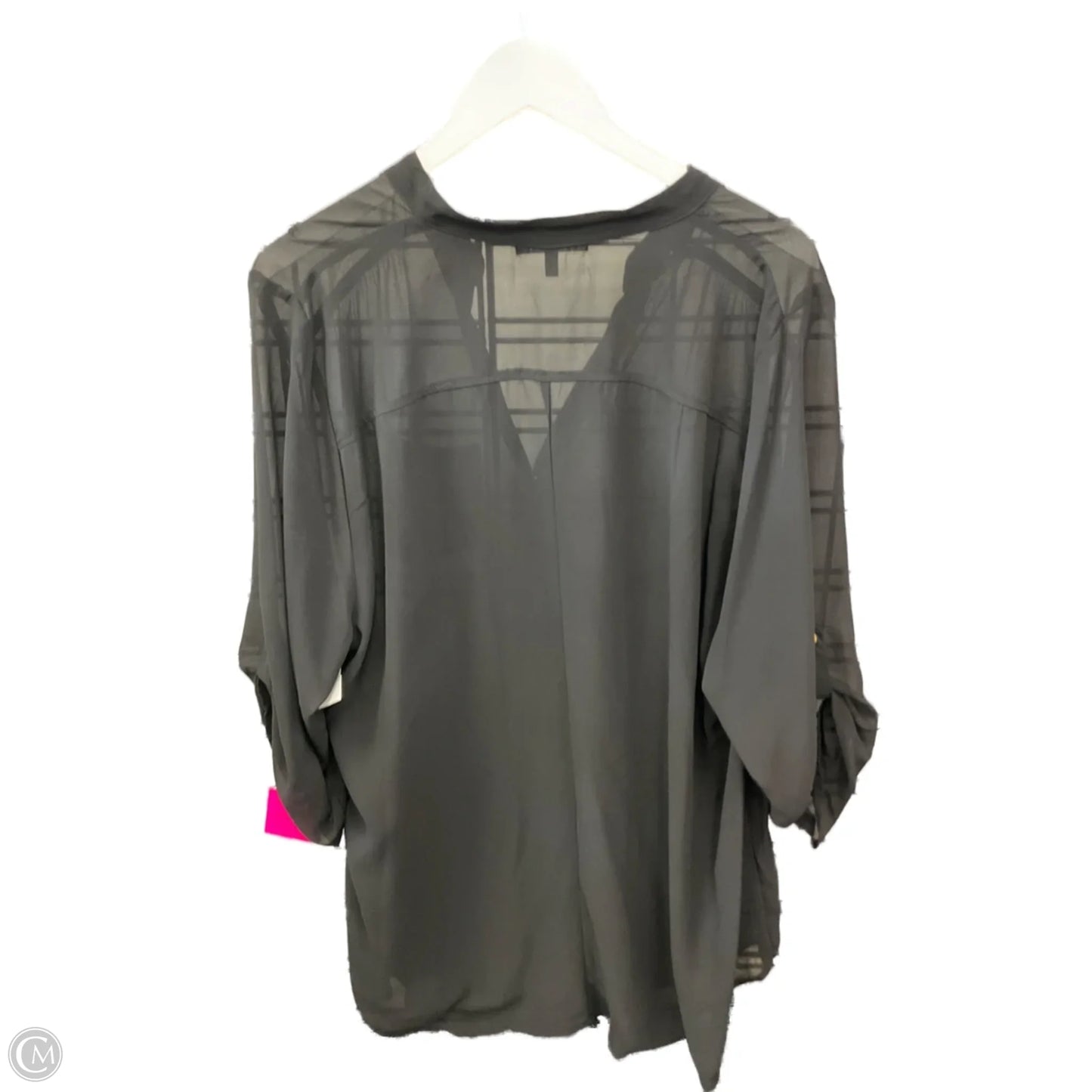 Top 3/4 Sleeve By Heart And Soul In Black, Size: 3x