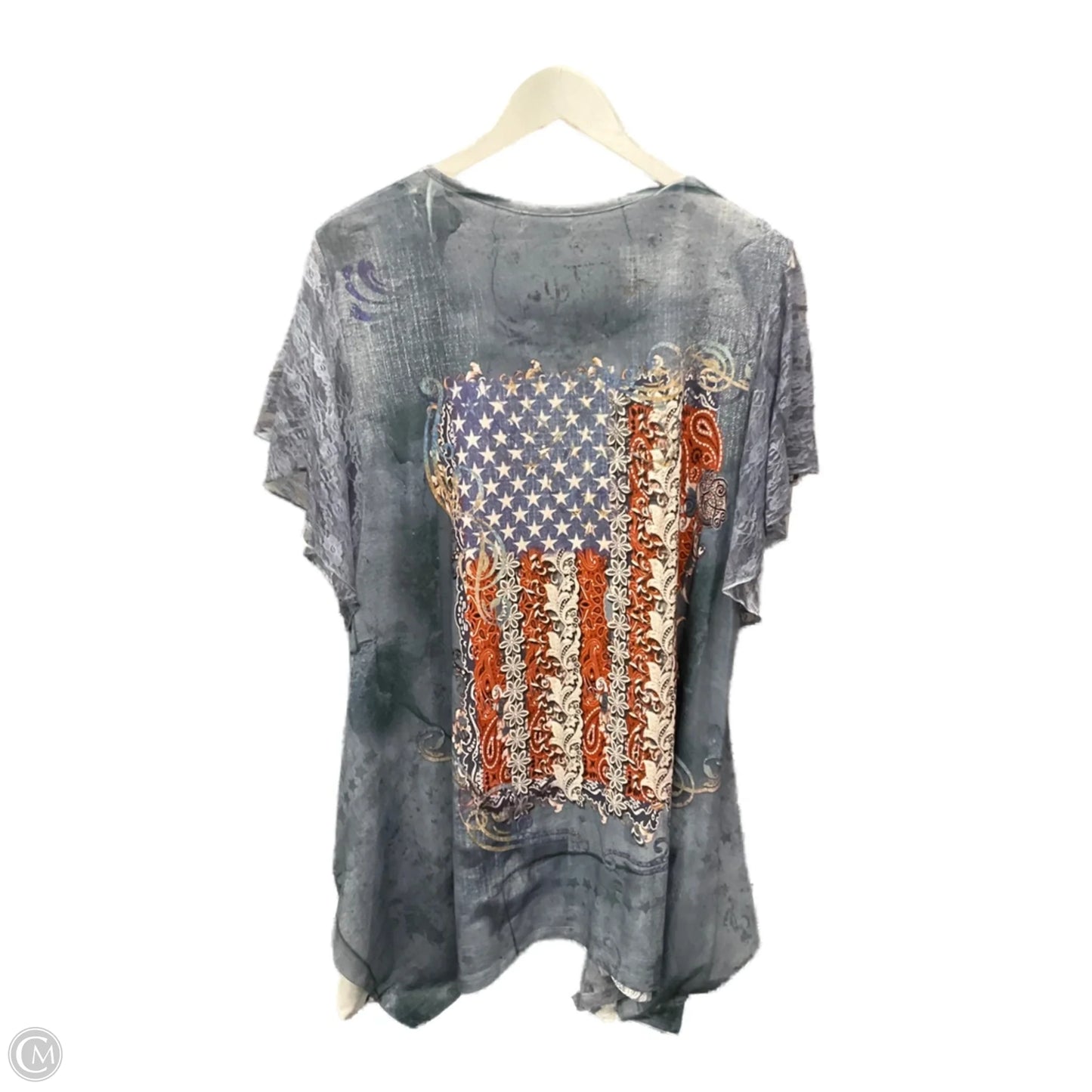 Top Short Sleeve By One World In Blue, Size: Xl