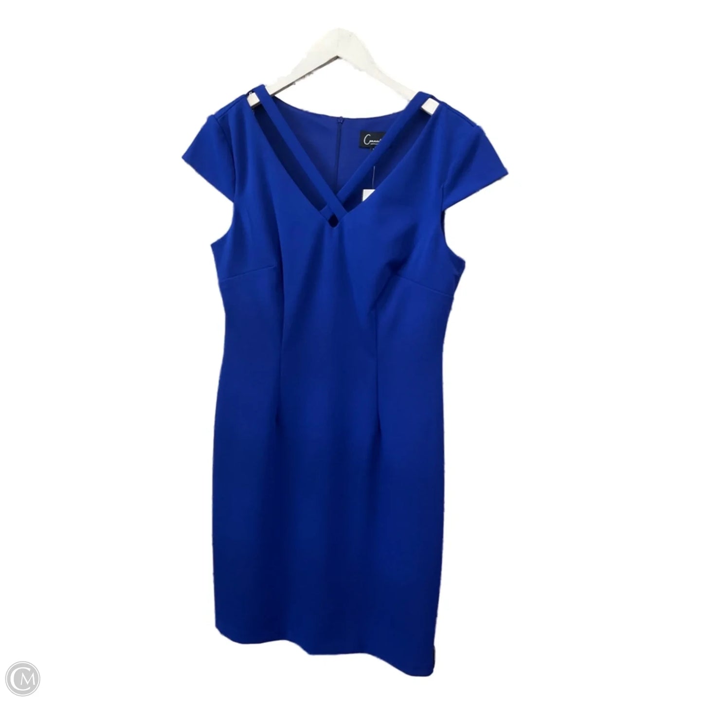 Dress Casual Midi By Connected Apparel In Blue, Size: M