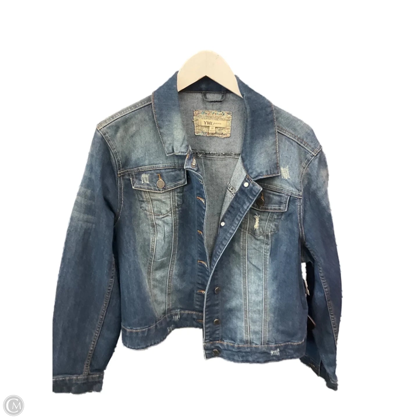 Jacket Denim By Ymi In Blue Denim, Size: 2x