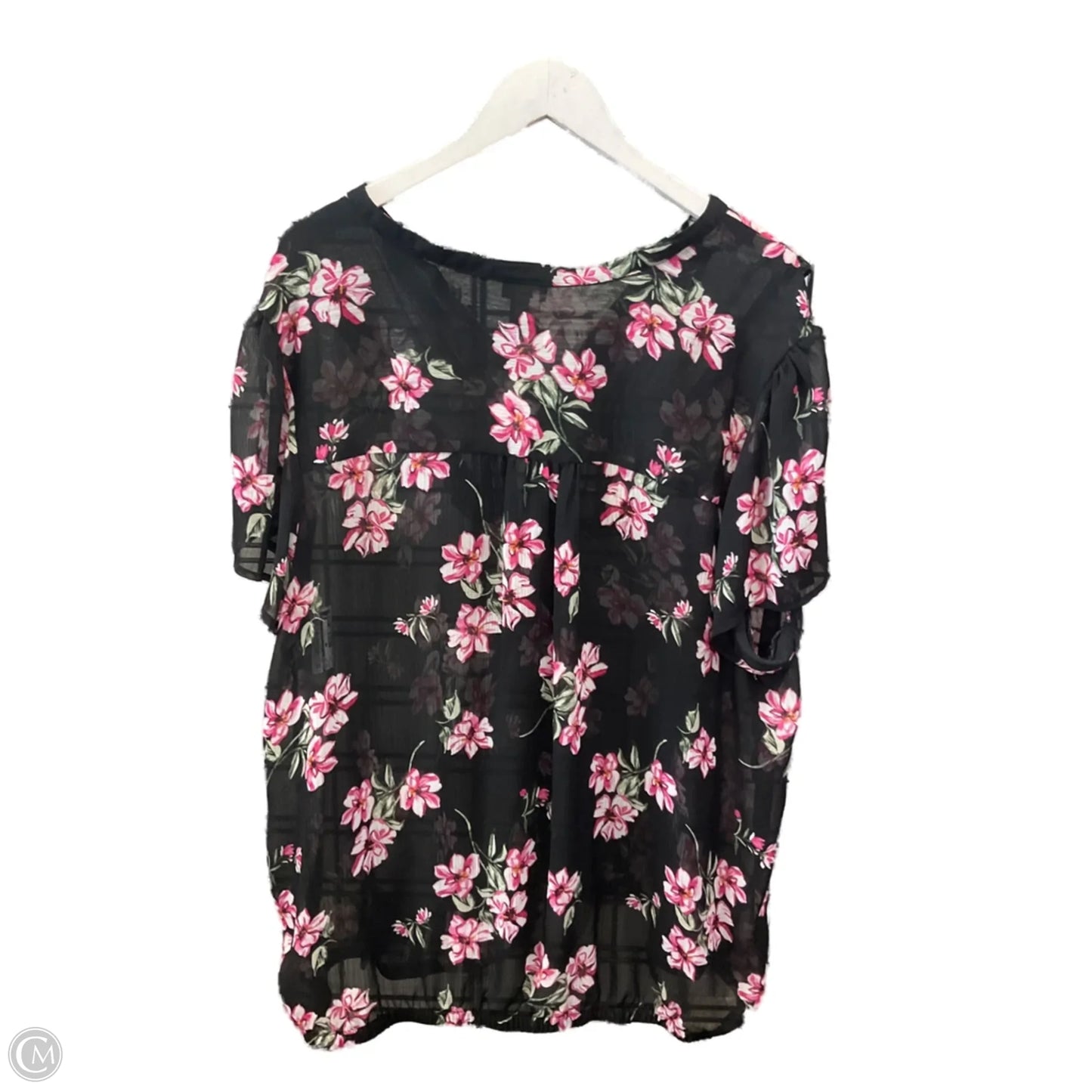 Top Short Sleeve By Torrid In Black, Size: 3x