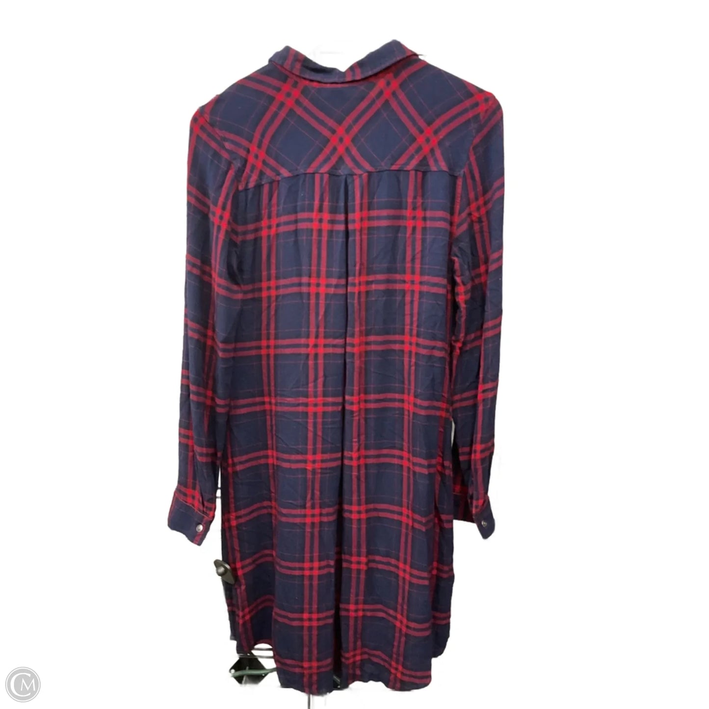 Tunic Long Sleeve By Maurices In Blue & Red, Size: S