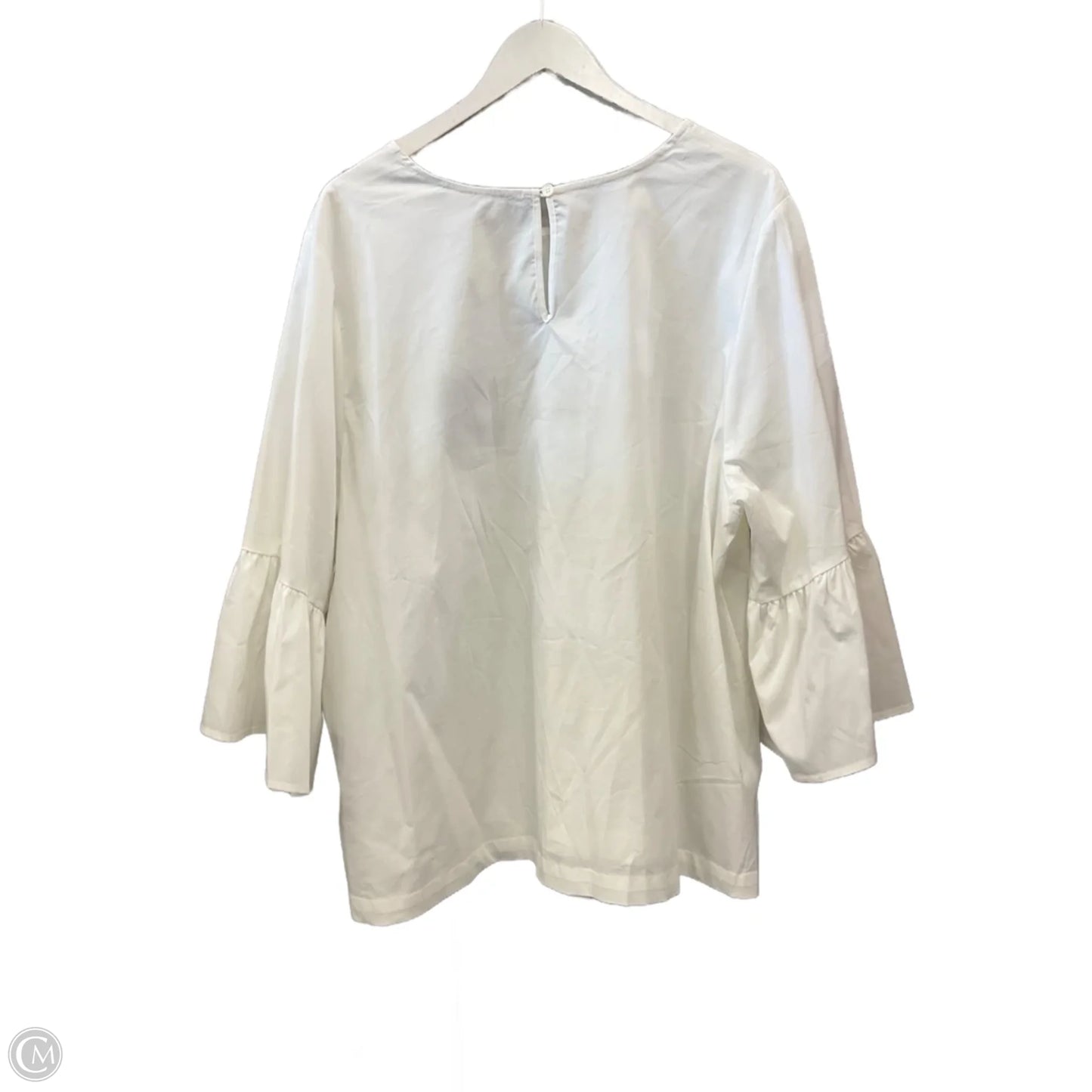 Top 3/4 Sleeve By Marled In White, Size: 3x
