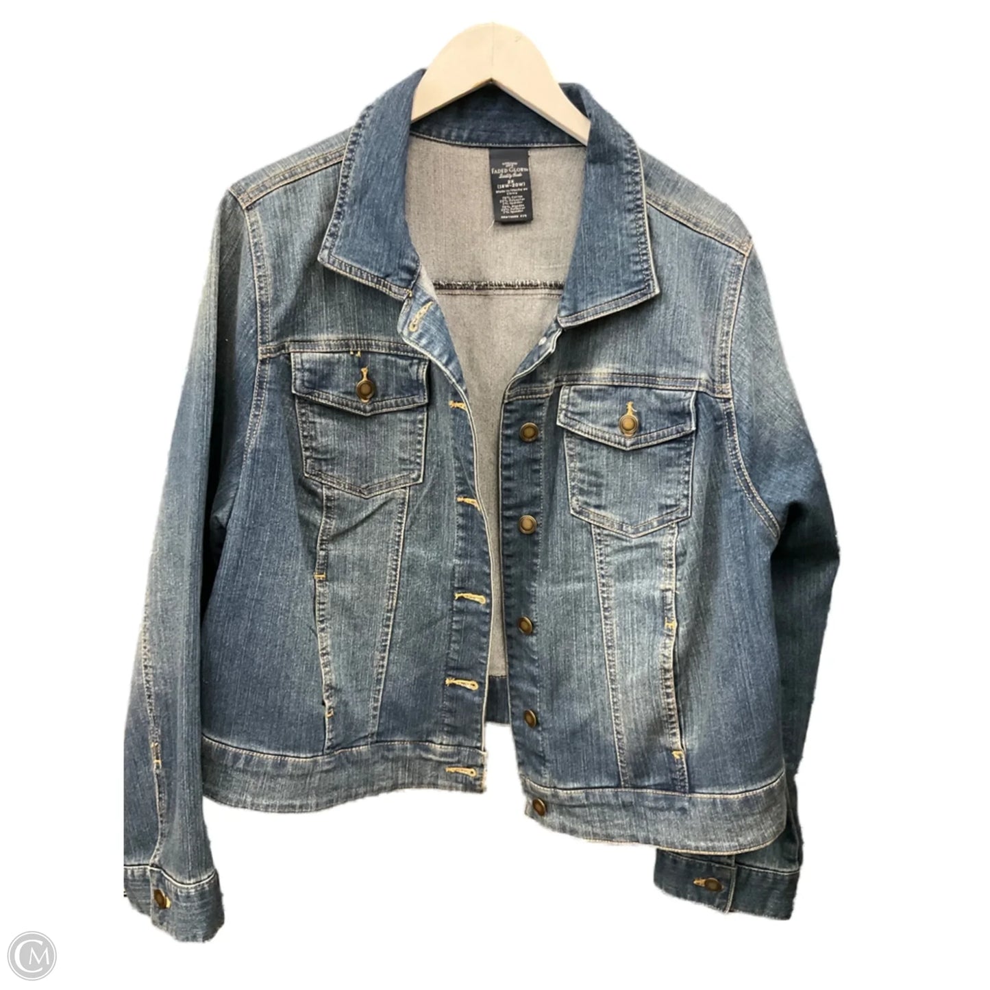Jacket Denim By Faded Glory In Blue Denim, Size: 2x