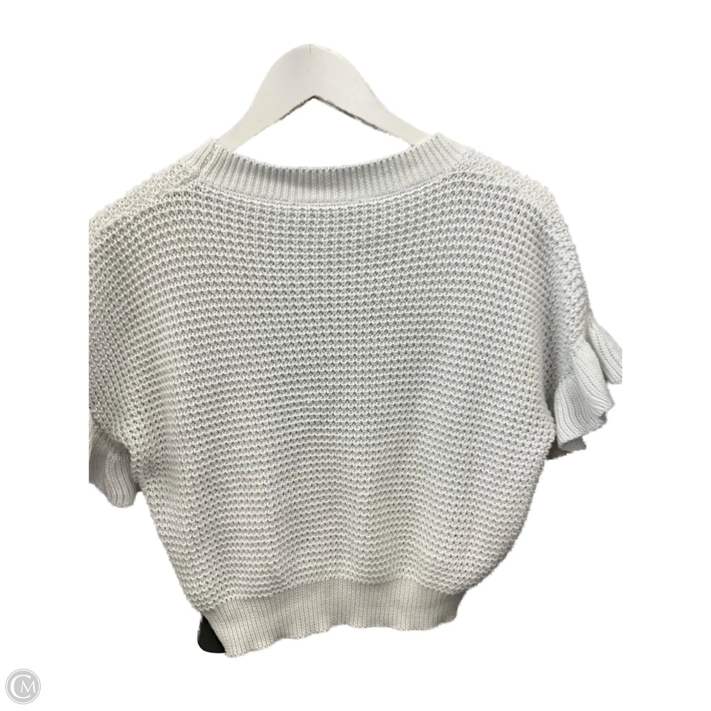 Sweater Short Sleeve By Cme In White, Size: S