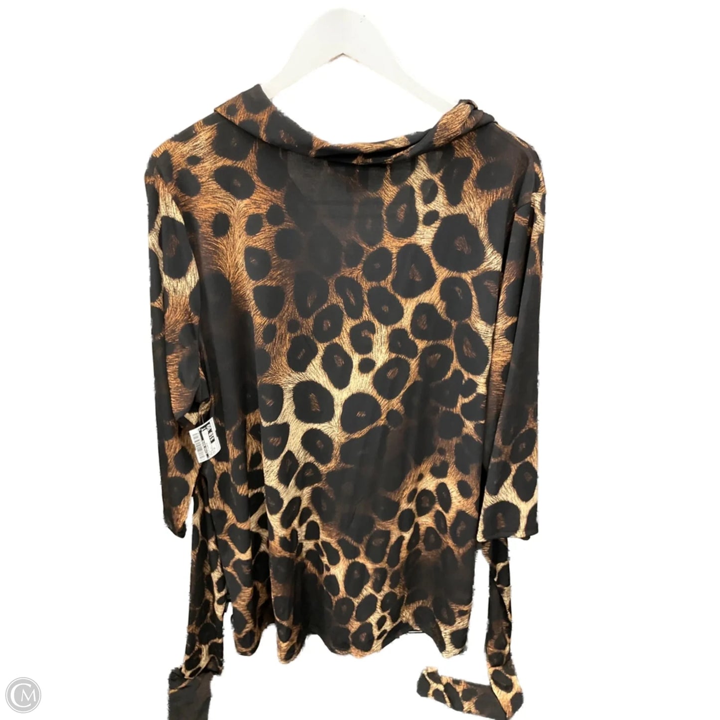 Top 3/4 Sleeve By Clothes Mentor In Brown, Size: 3x