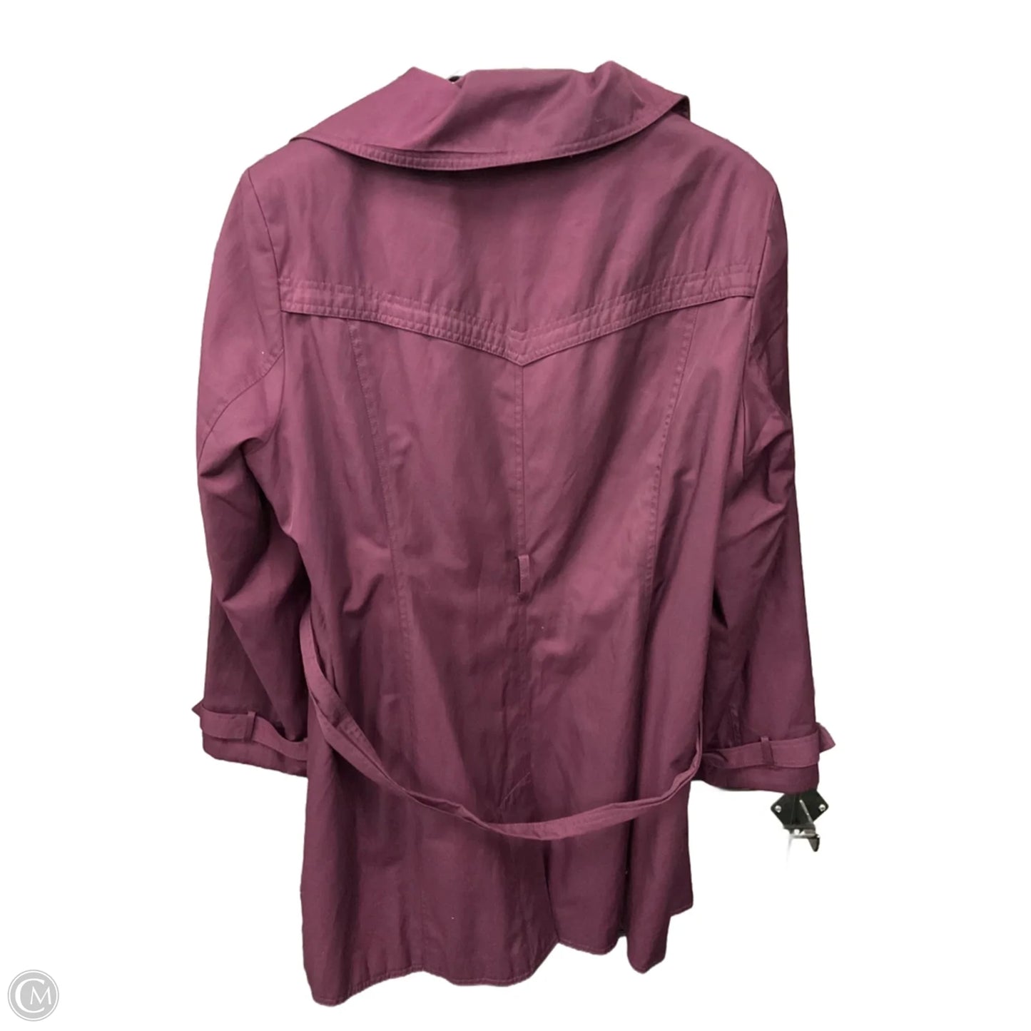 Coat Trench Coat By Gallery In Purple, Size: Xl