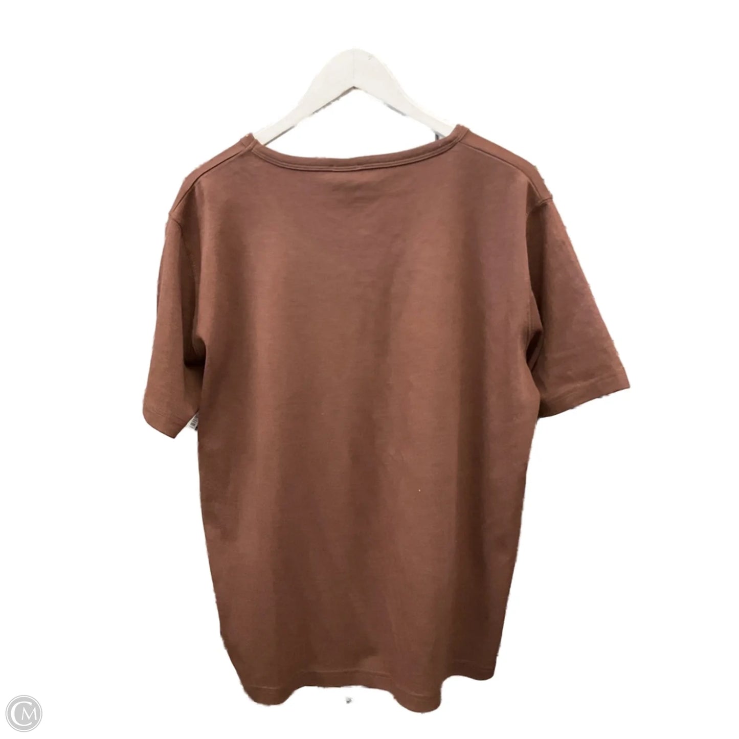 Top Short Sleeve By Clothes Mentor In Brown, Size: 1x