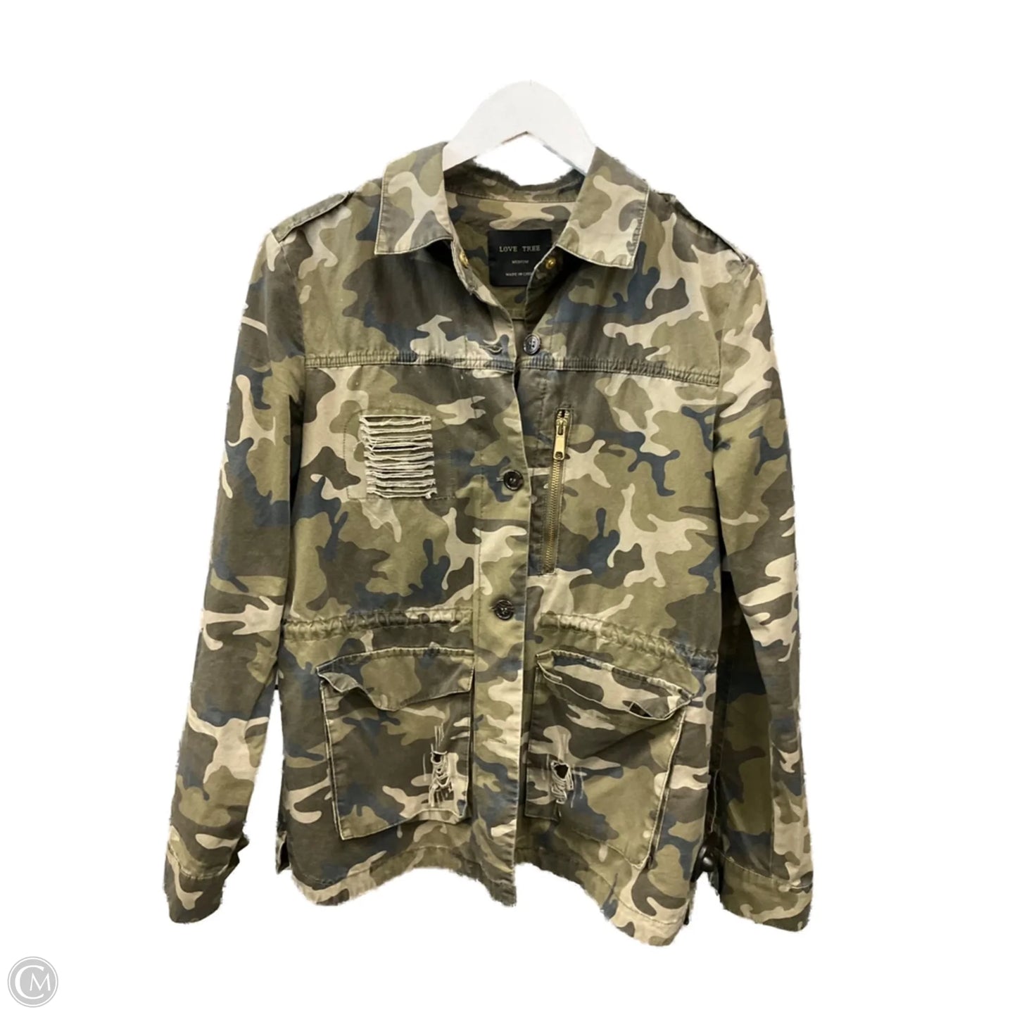 Jacket Utility By Clothes Mentor In Camouflage Print, Size: M