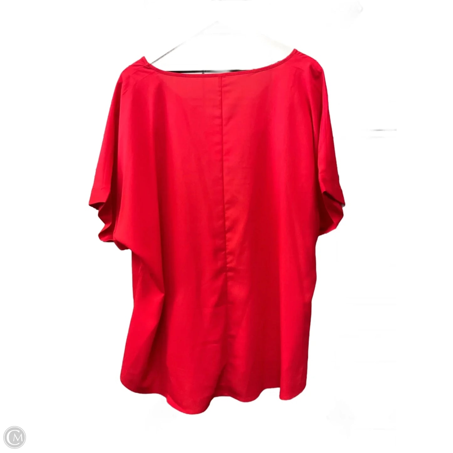 Top Short Sleeve By Zenana In Red, Size: 3x
