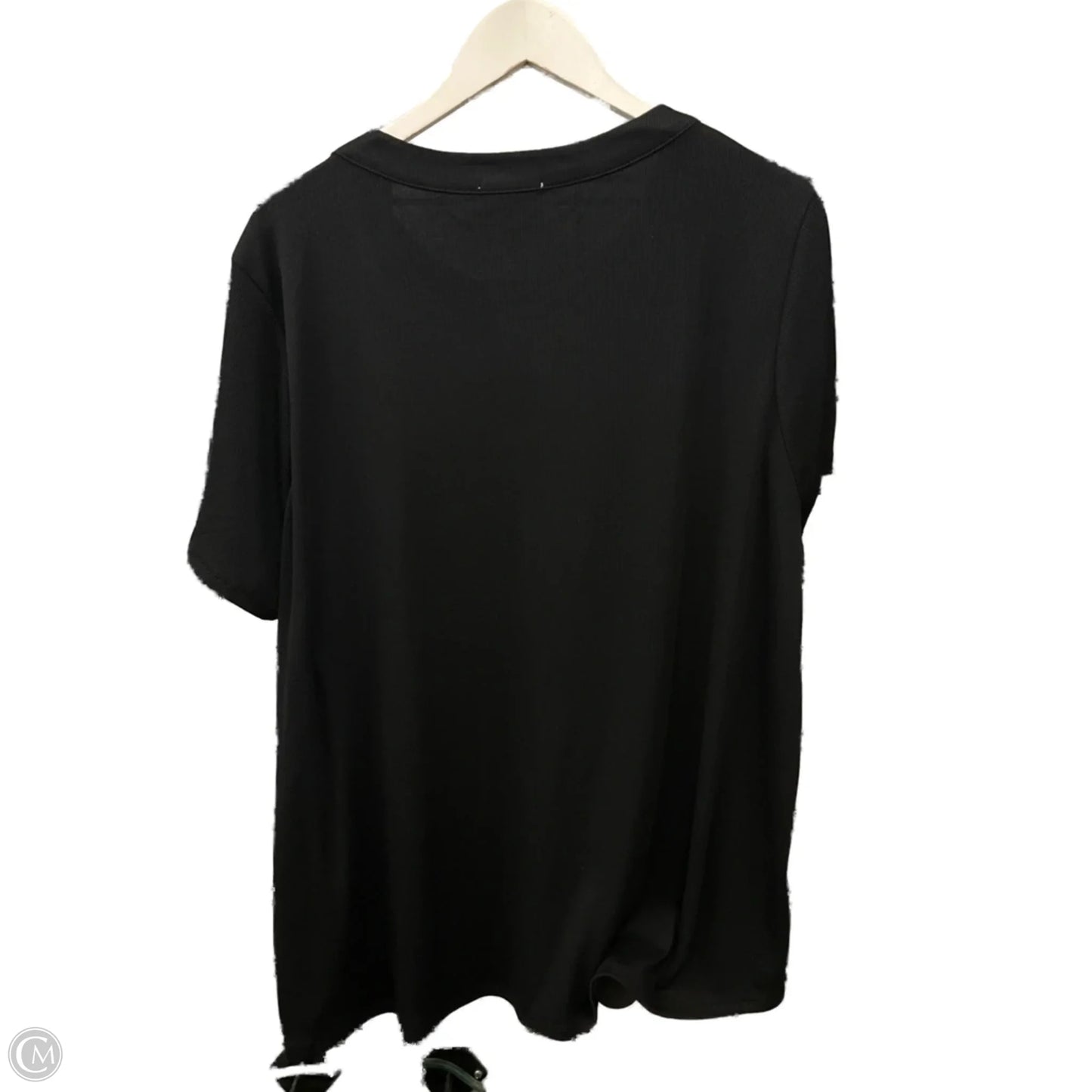 Top Short Sleeve By Andree By Unit In Black, Size: 2x