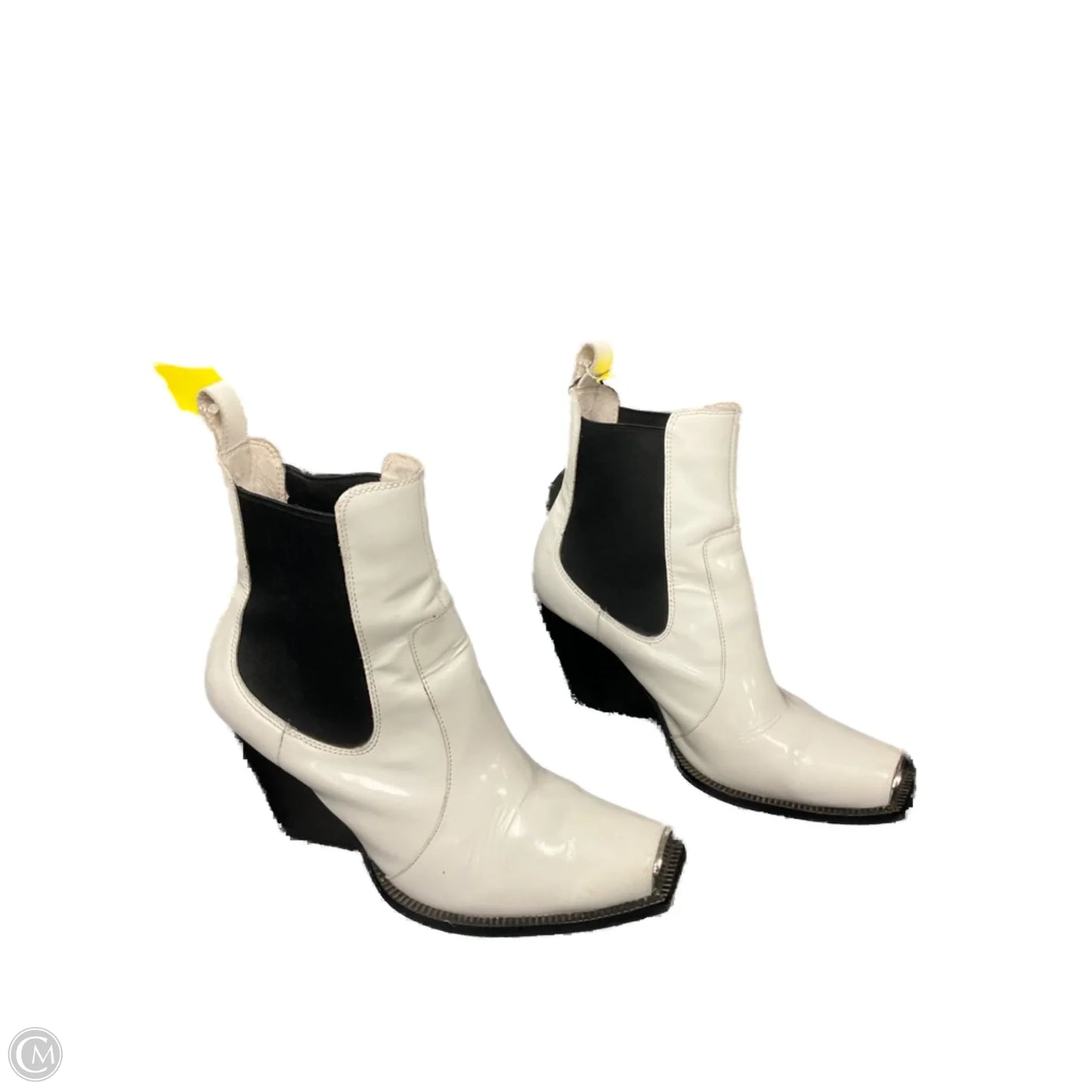 Boots Ankle Heels By Jeffrey Campbell In White, Size: 9.5