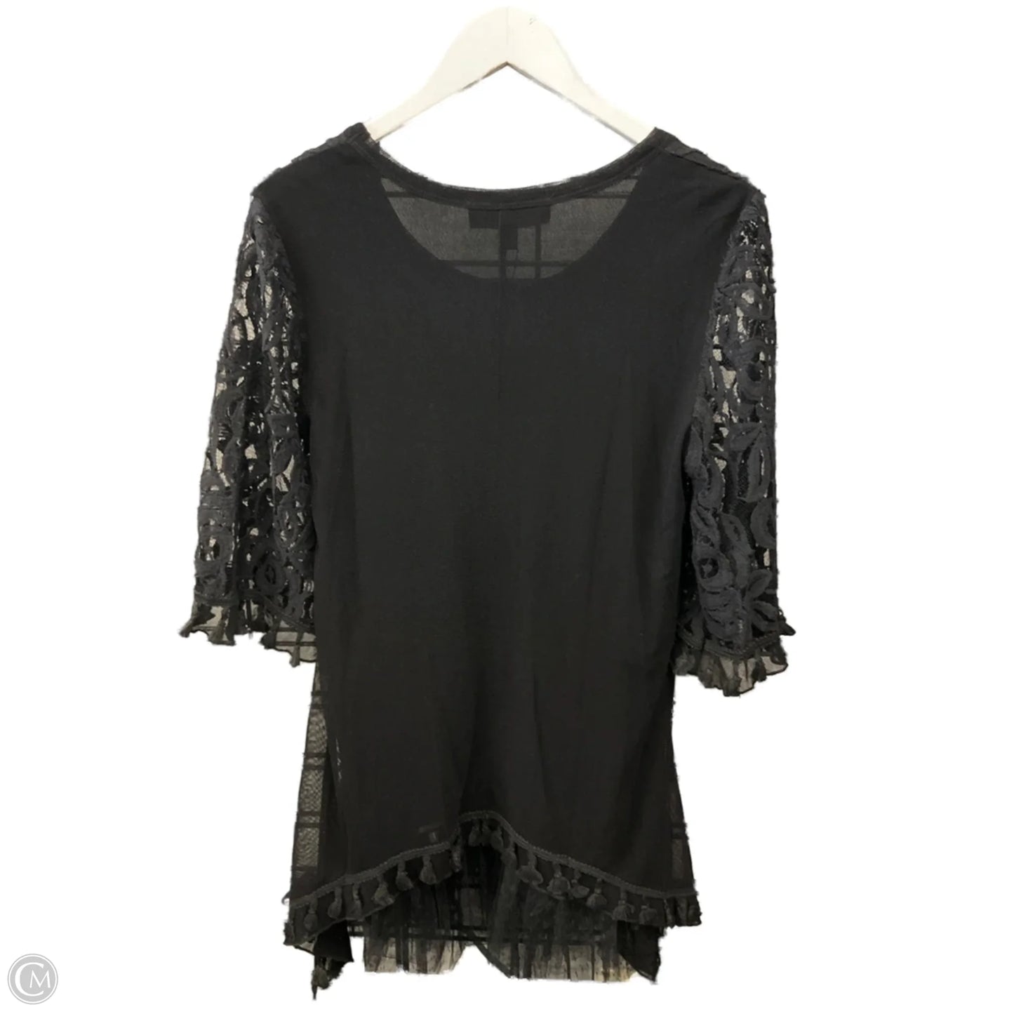 Tunic Short Sleeve By Pretty Angel In Black, Size: M