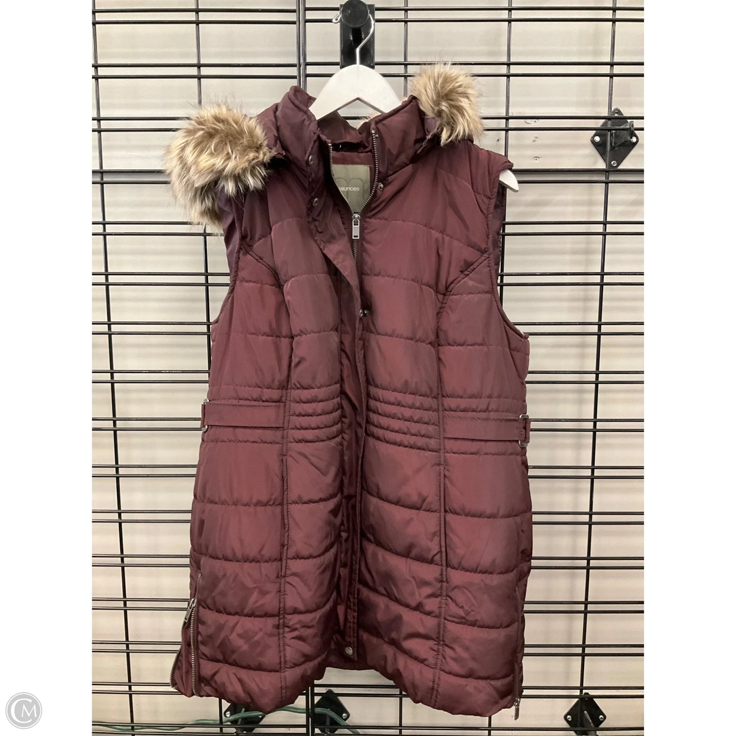Vest Puffer & Quilted By Maurices In Maroon, Size: Xl