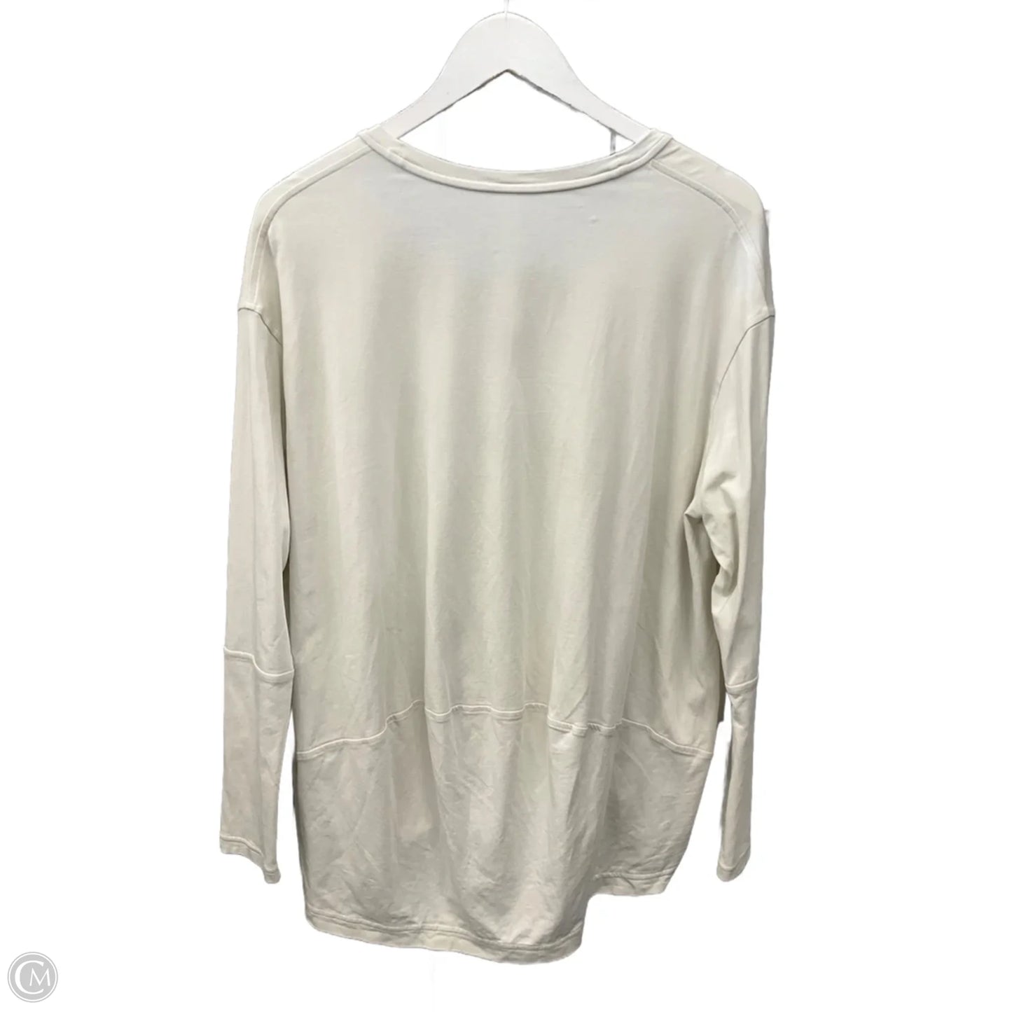 Athletic Top Long Sleeve Crewneck By Lululemon In White, Size: 8