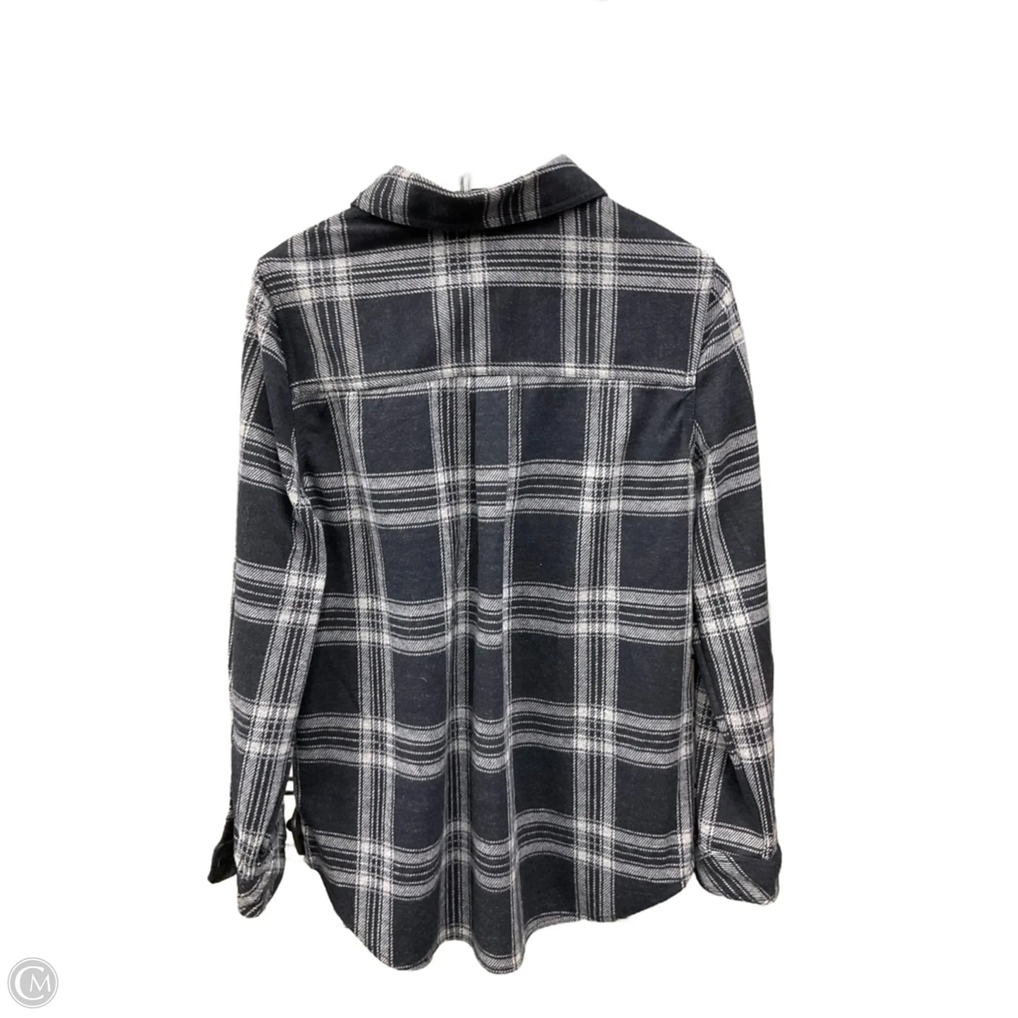 Jacket Shirt By Clothes Mentor In Blue, Size: L