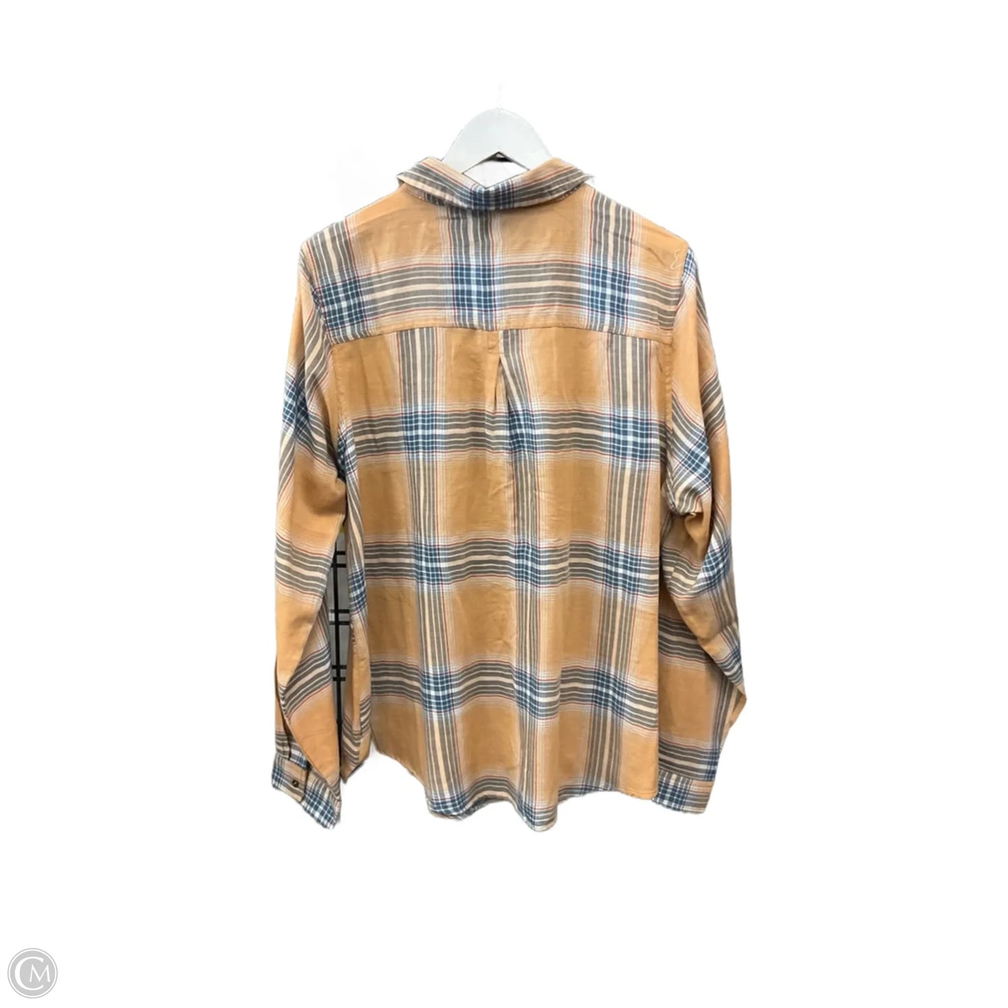 Top Long Sleeve By Maurices In Tan, Size: 2x