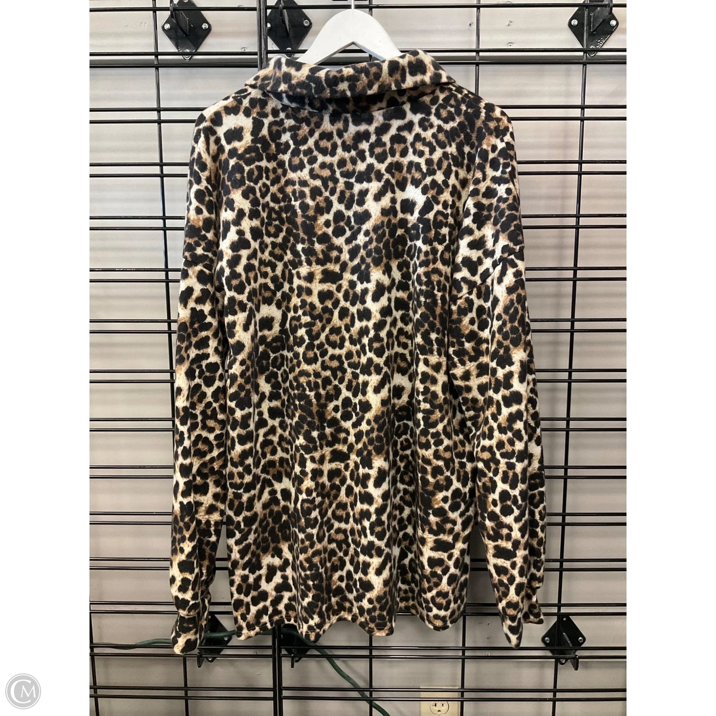 Top Long Sleeve By Heimish Usa In Animal Print, Size: 3x