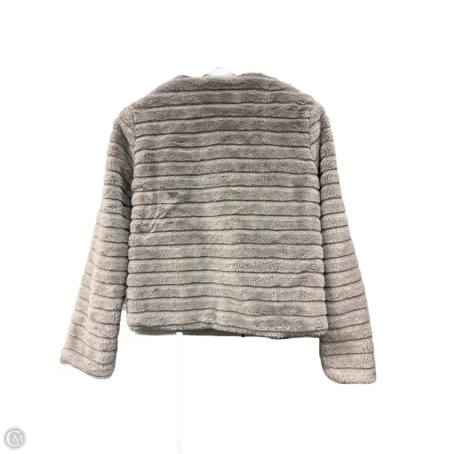 Jacket Faux Fur & Sherpa By Cmf In Grey, Size: S