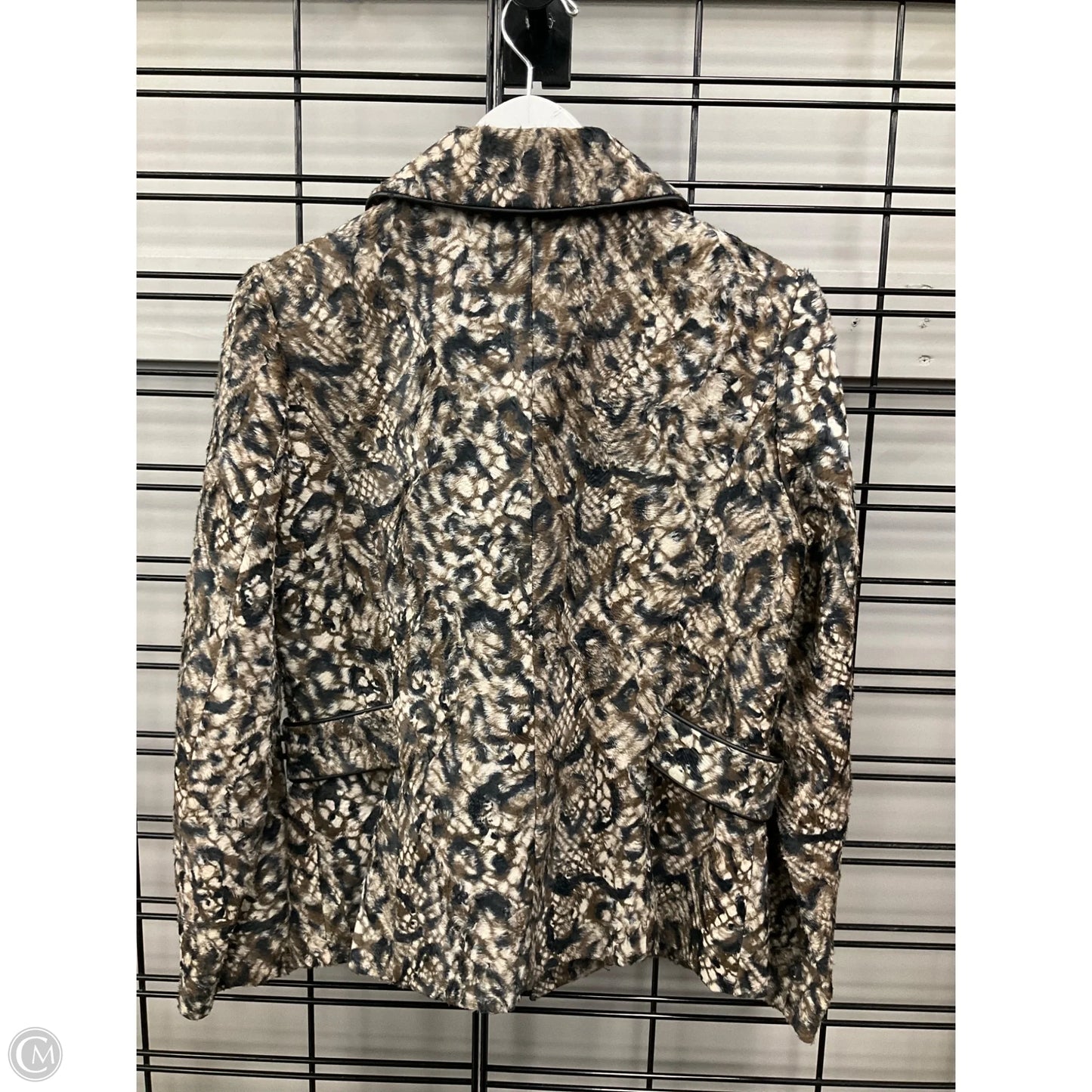 Jacket Other By Chicos In Brown & Cream, Size: S