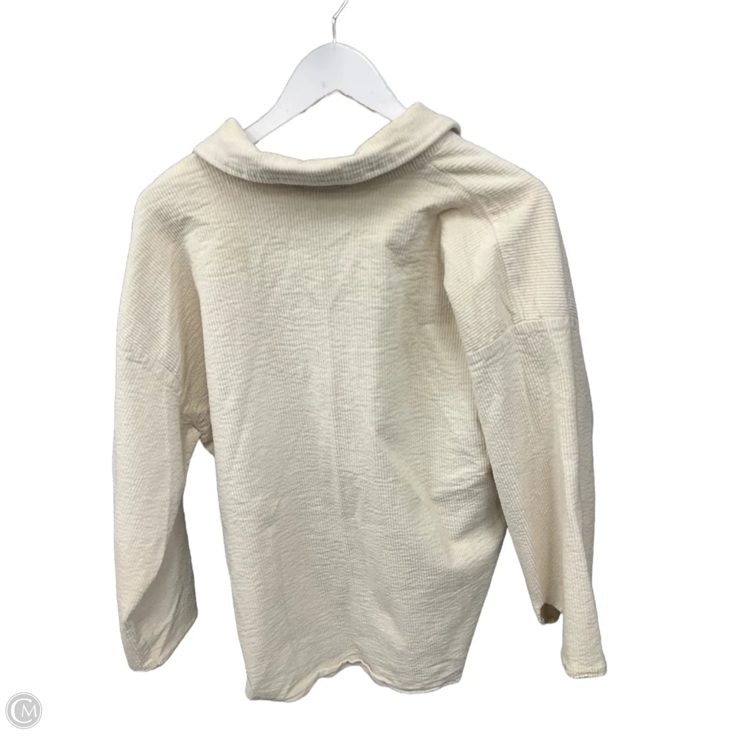 Jacket Shirt By Emory Park In Cream, Size: M