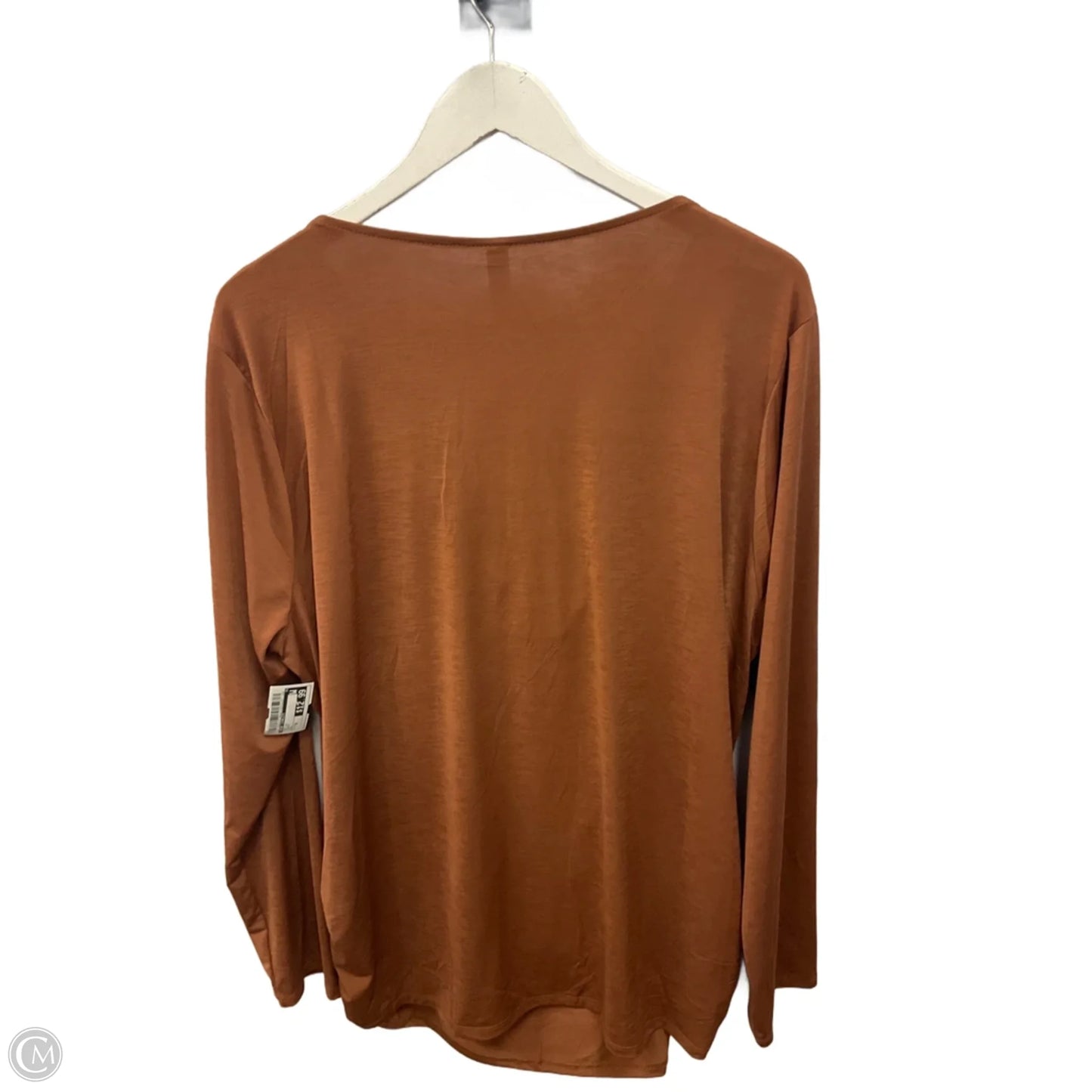 Top Long Sleeve By Dear Scarlett In Orange, Size: 3x
