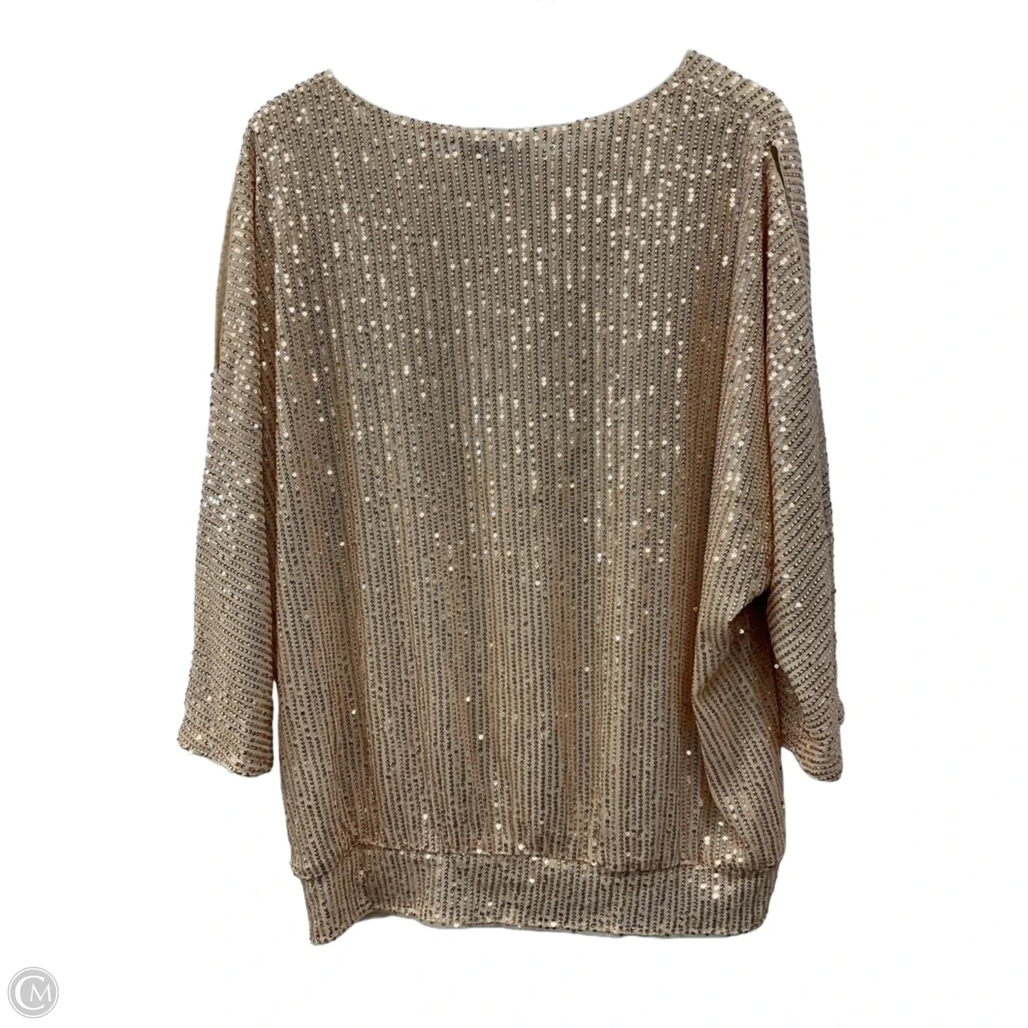 Top 3/4 Sleeve By Clothes Mentor In Rose Gold, Size: 2x