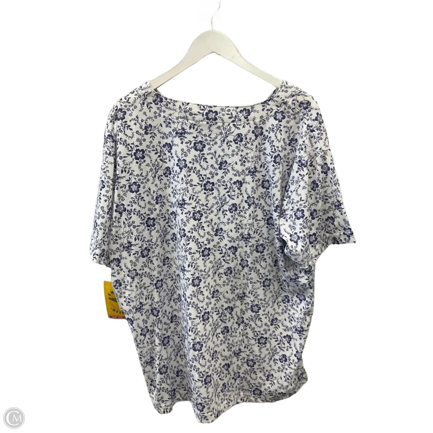 Top Short Sleeve By American Weekend In Purple & White, Size: 3x