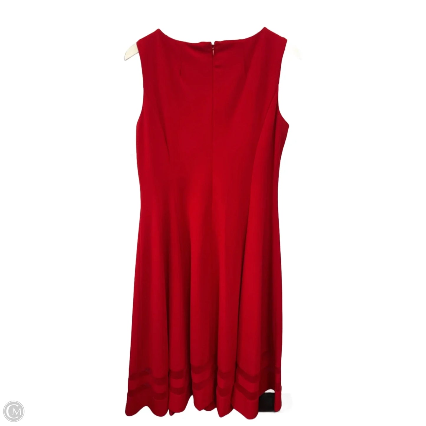 Dress Casual Midi By Calvin Klein In Red, Size: L