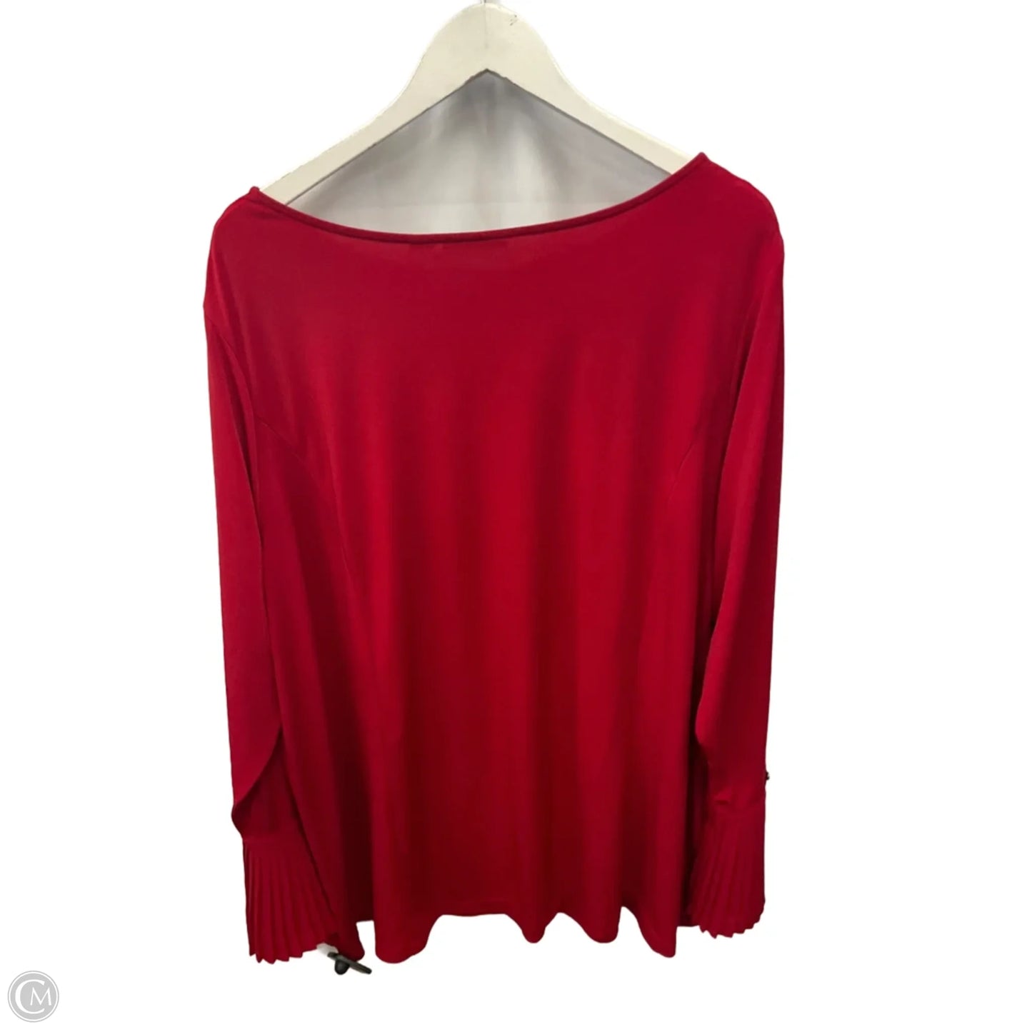 Top Long Sleeve By Susan Graver In Red, Size: 3x