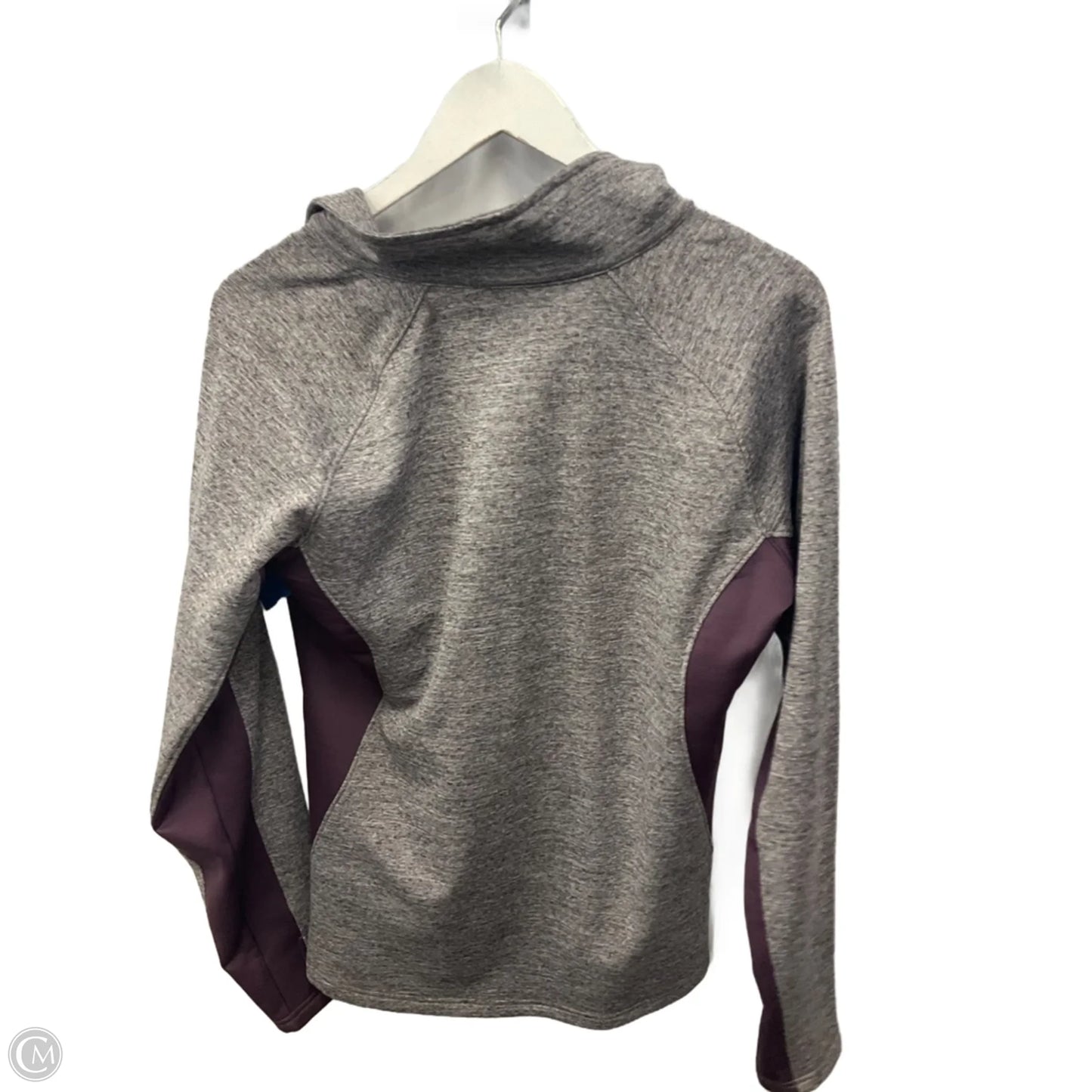 Athletic Top Long Sleeve Collar By Columbia In Purple, Size: L