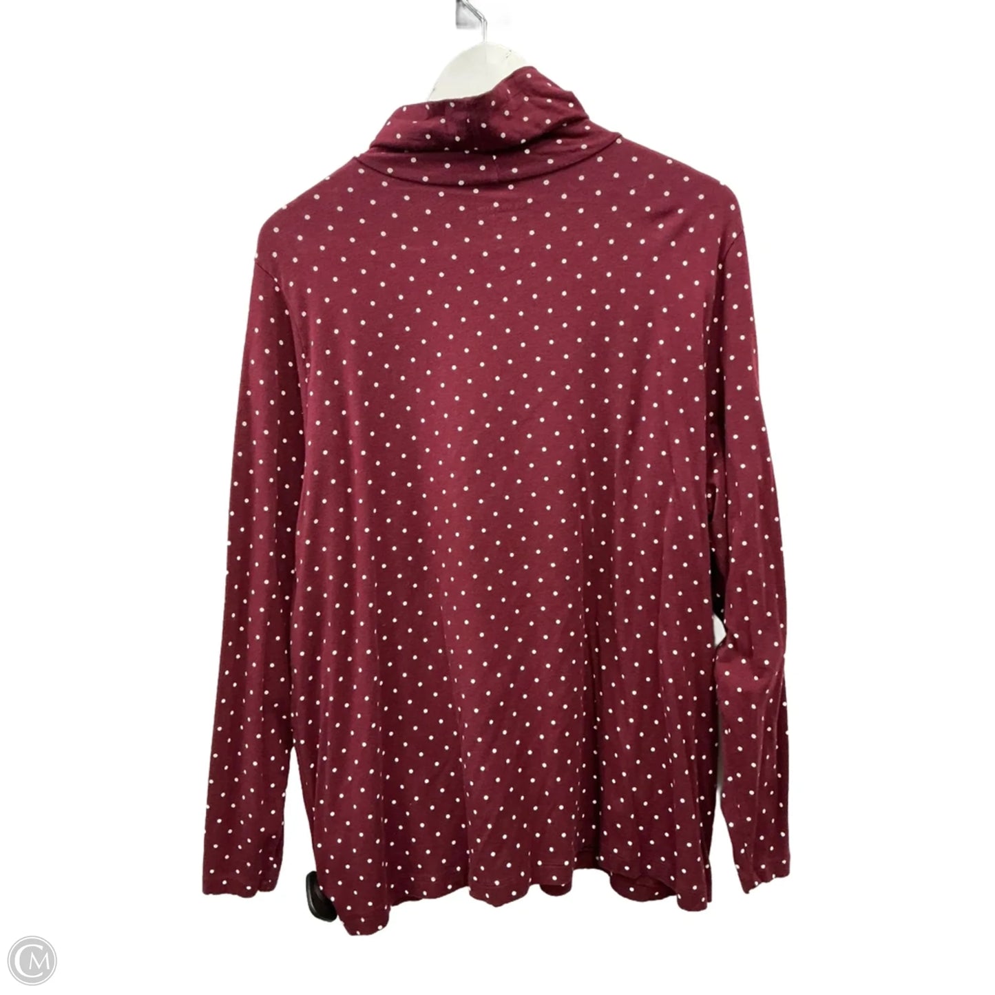 Top Long Sleeve Basic By Lands End In Maroon, Size: 2x