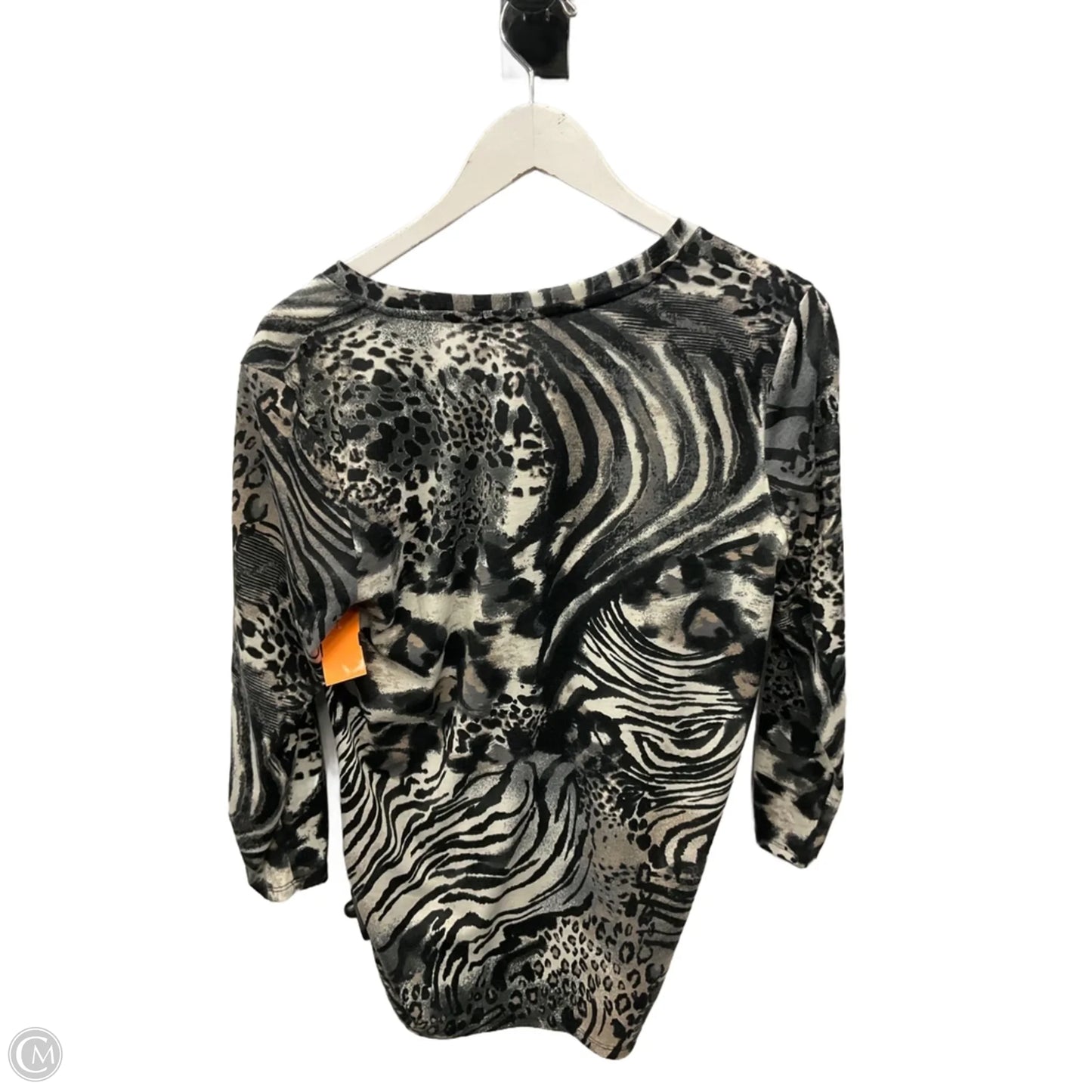 Top 3/4 Sleeve By Cme In Grey, Size: M