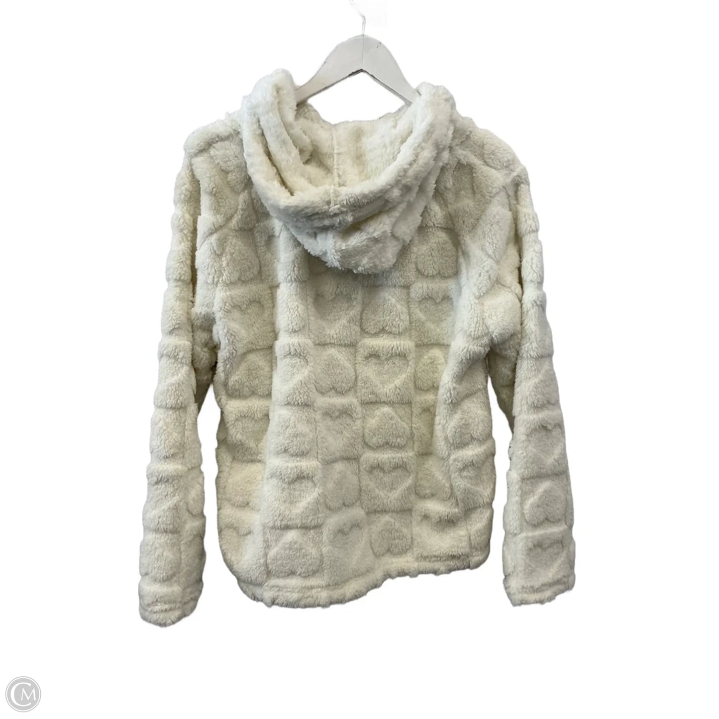 Sweatshirt Hoodie By Clothes Mentor In White, Size: L