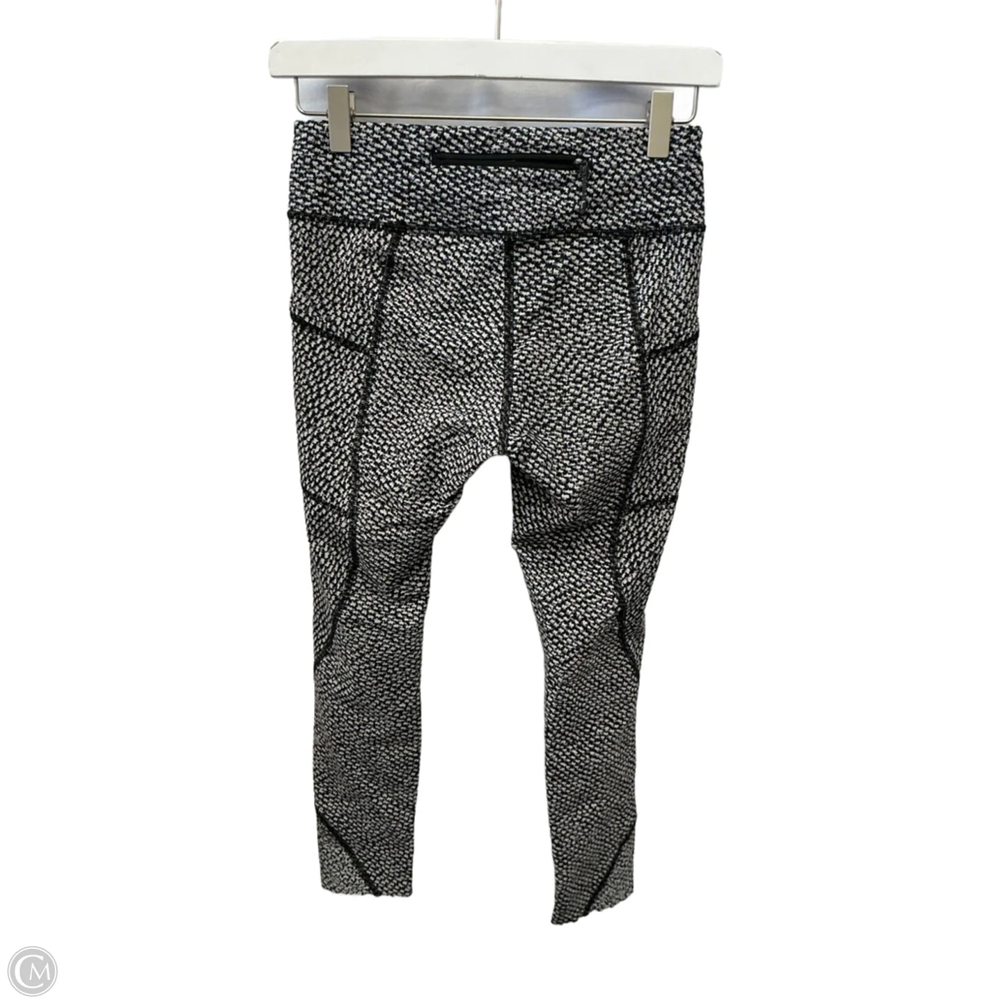 Athletic Leggings By Lululemon In Black & White, Size: S
