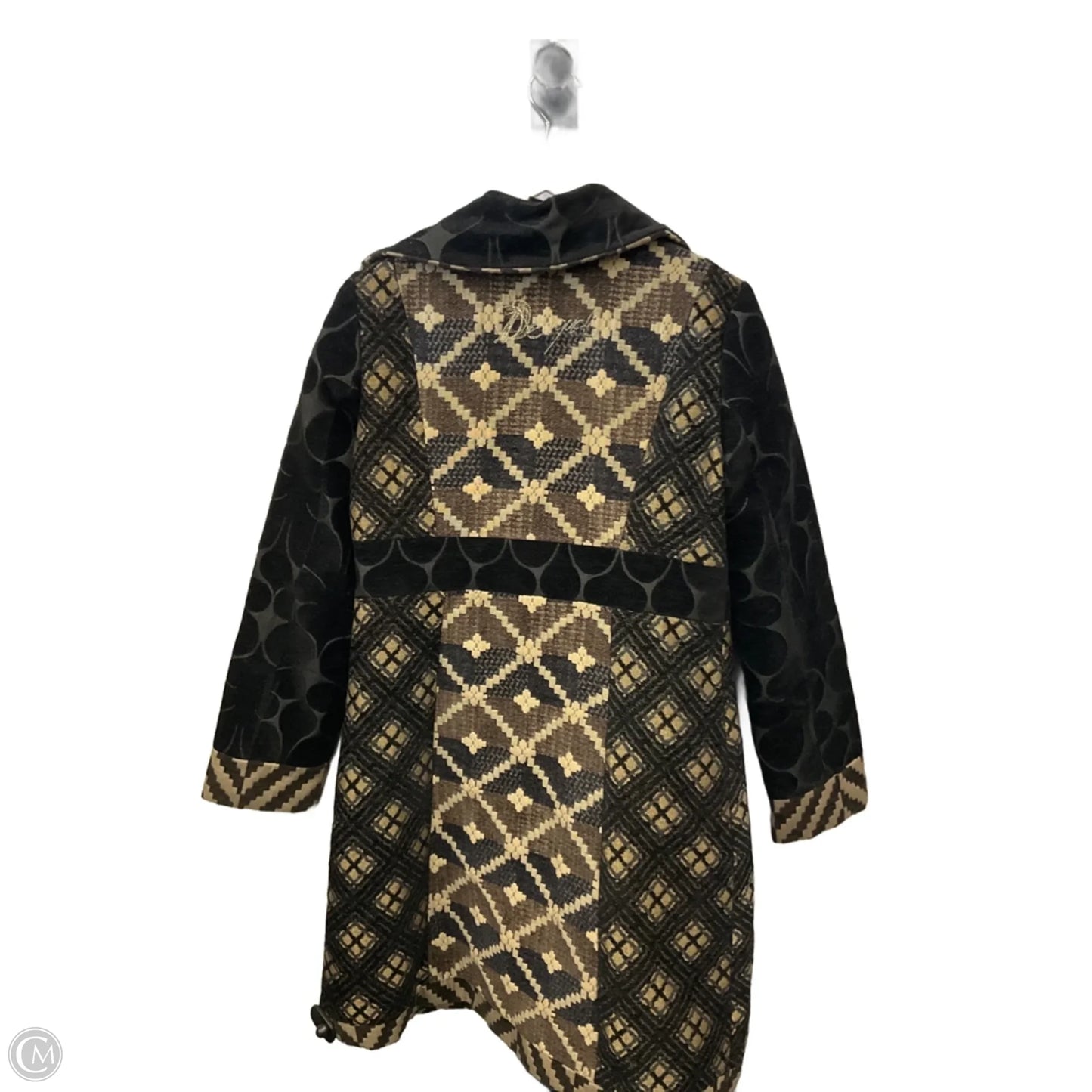Coat Other By Desigual In Black & Gold, Size: L